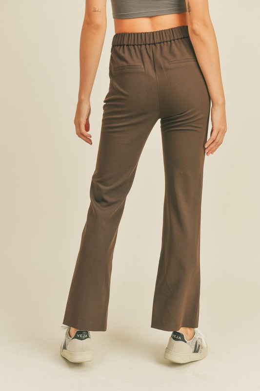 Brown Front Slit Pants - FINAL SALE