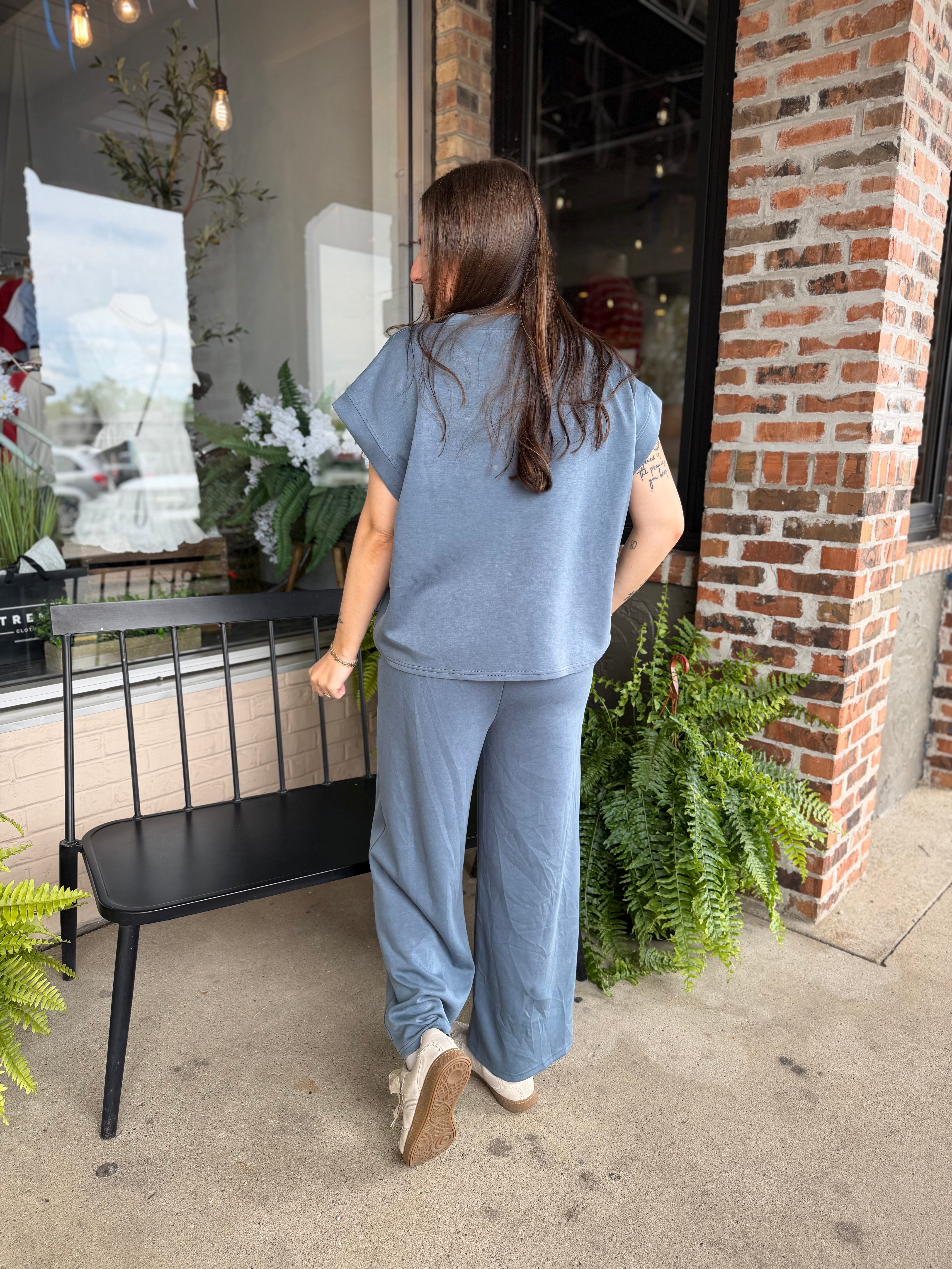 Denim Mineral Wash Top