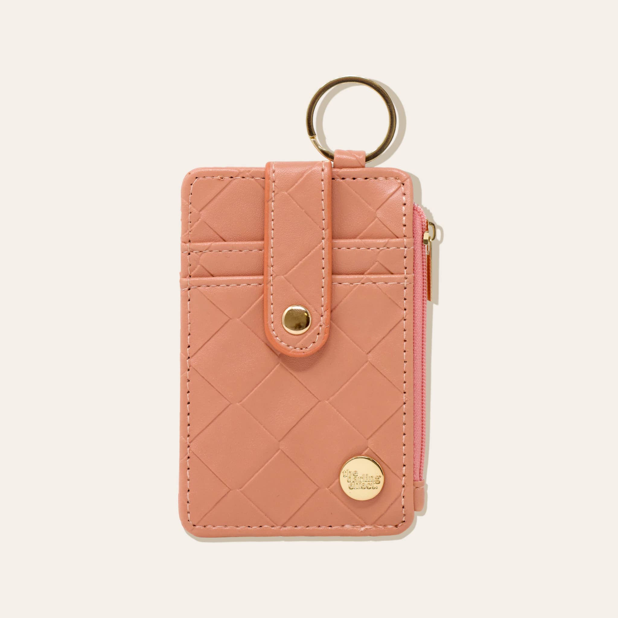 Keychain Wallet - Woven Rose