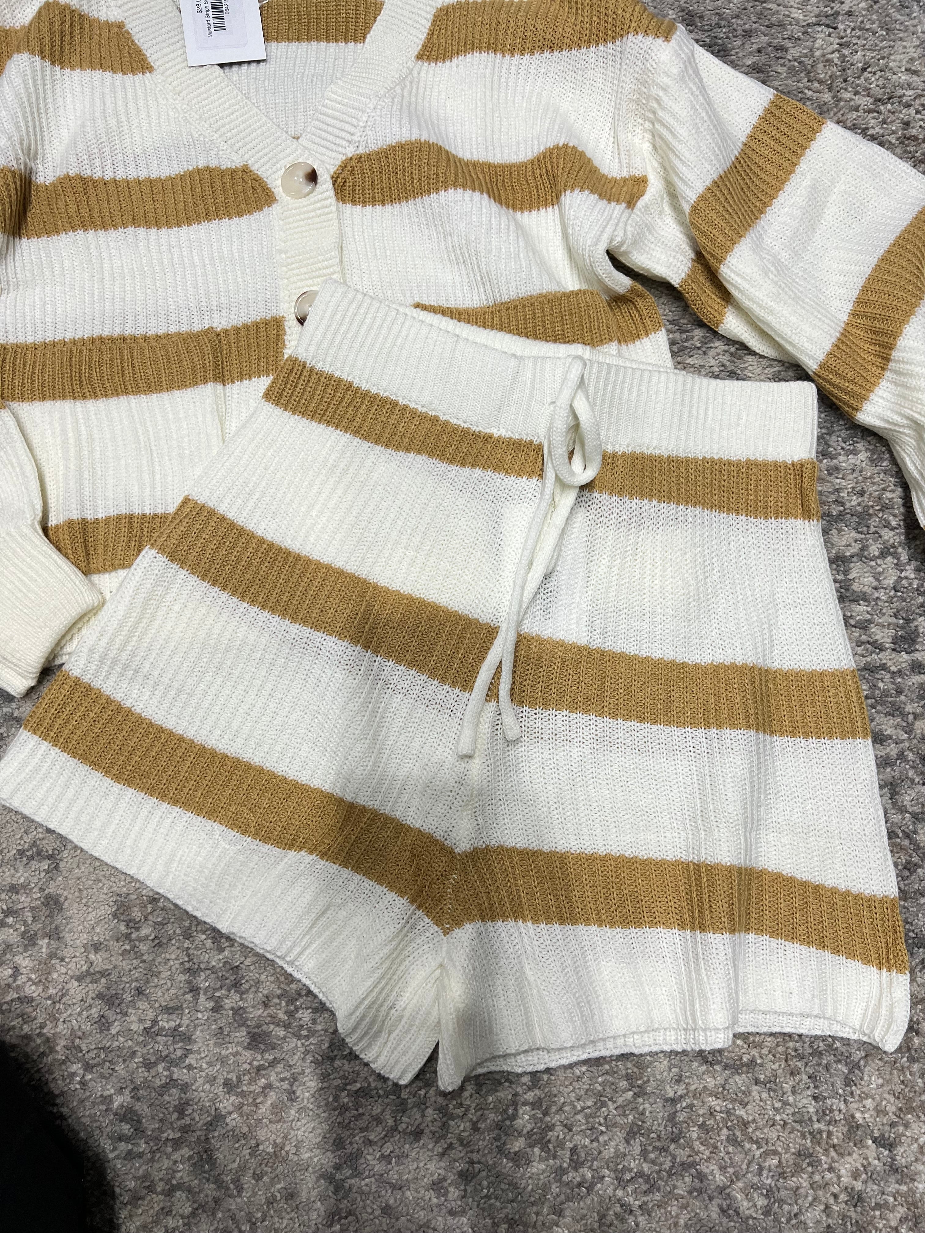 Mustard Stripe Shorts