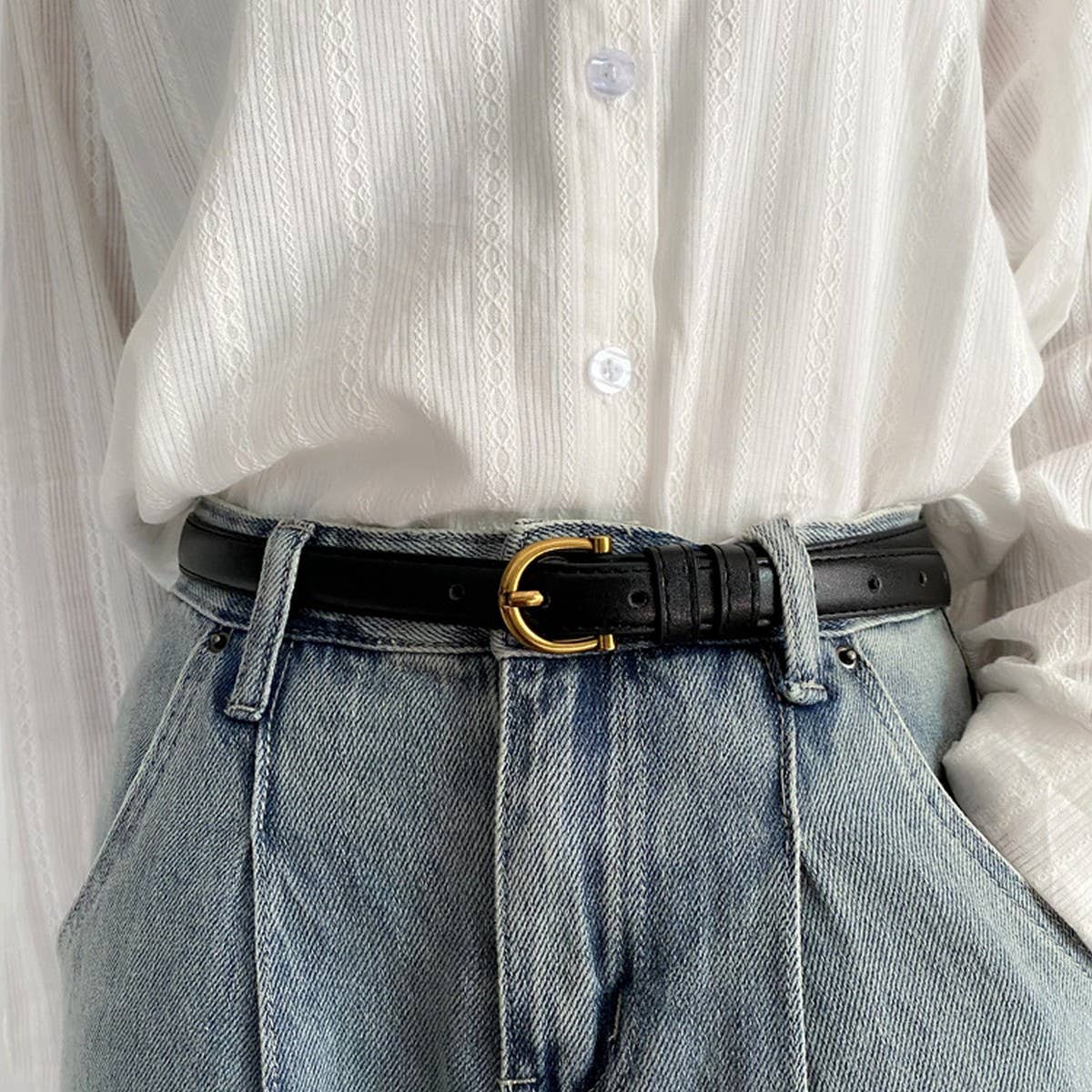 Black Thin Belt