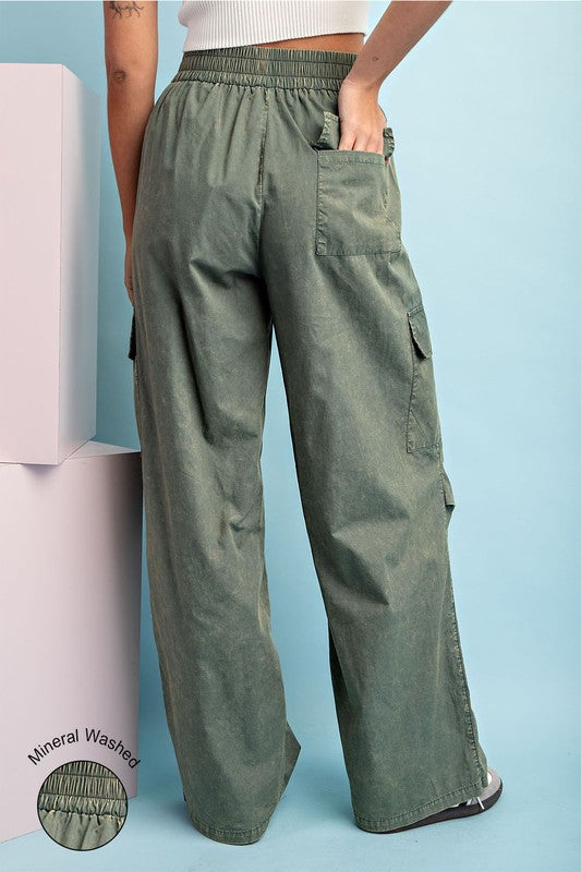 Sage Mineral Washed Pants - FINAL SALE