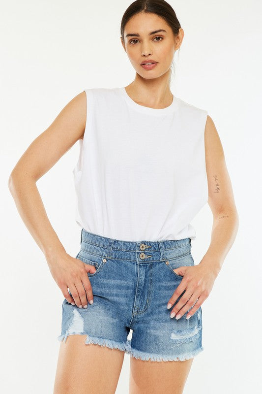 High Rise Mom Shorts - FINAL SALE