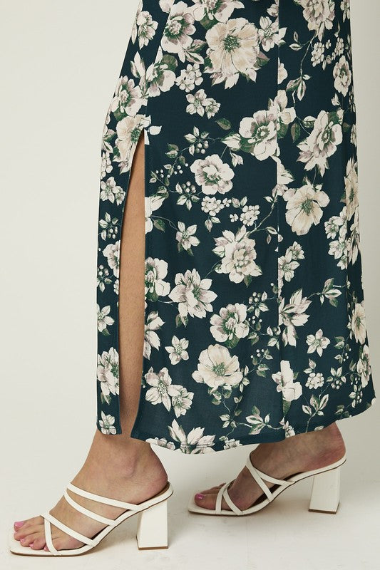 Green Floral Maxi Dress - FINAL SALE