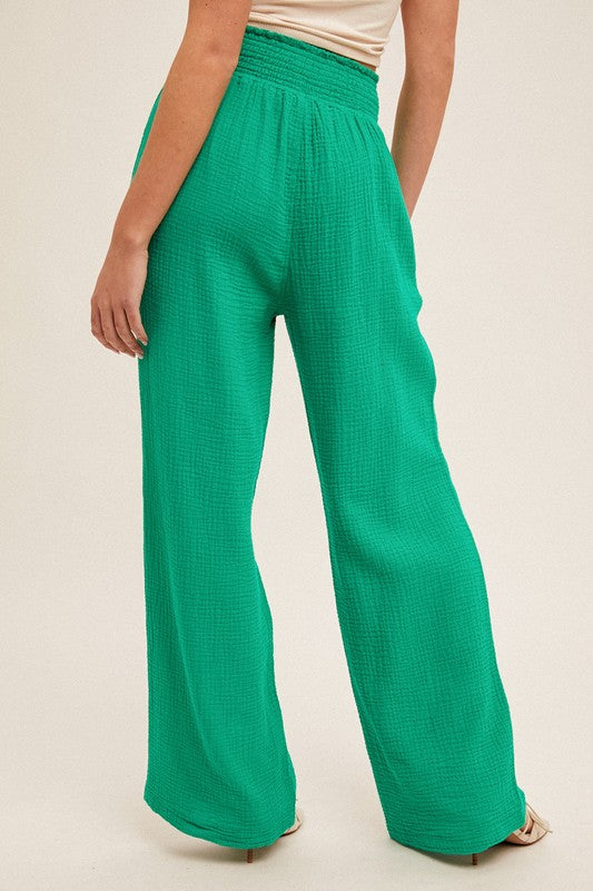 Green Gauze Pants - FINAL SALE