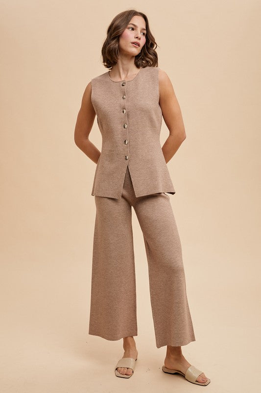 Mocha Wide Leg Pants