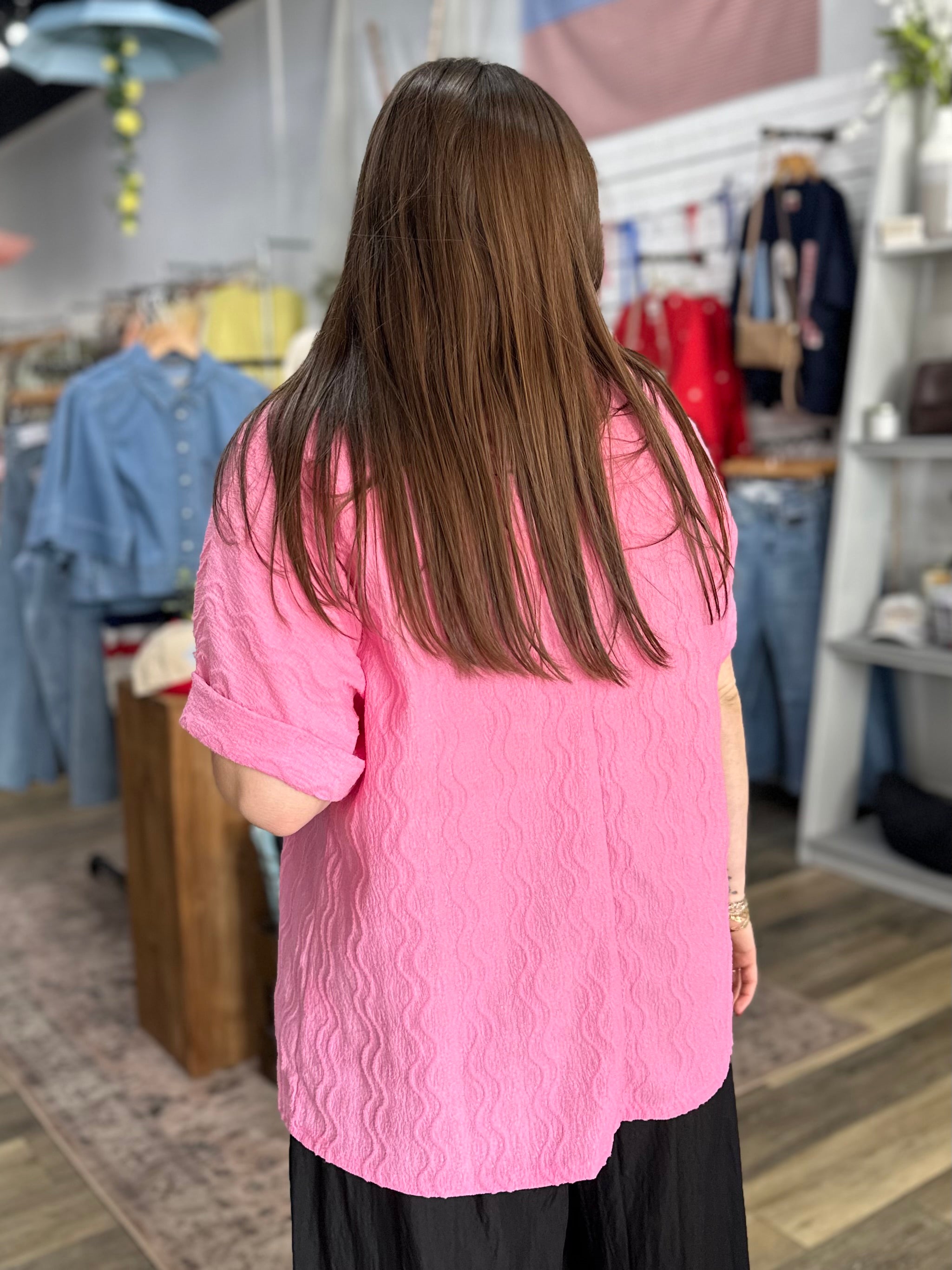 Pink Wavy Top