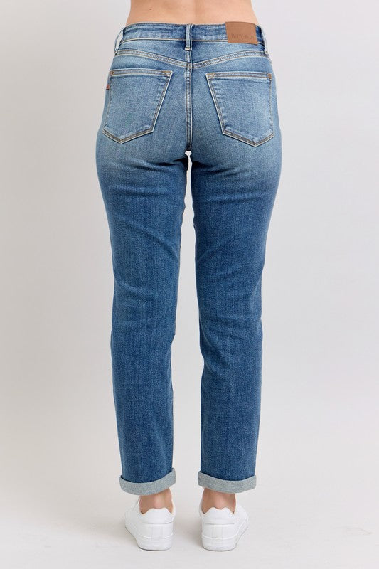 Mid Rise Boyfriend Fit Jeans