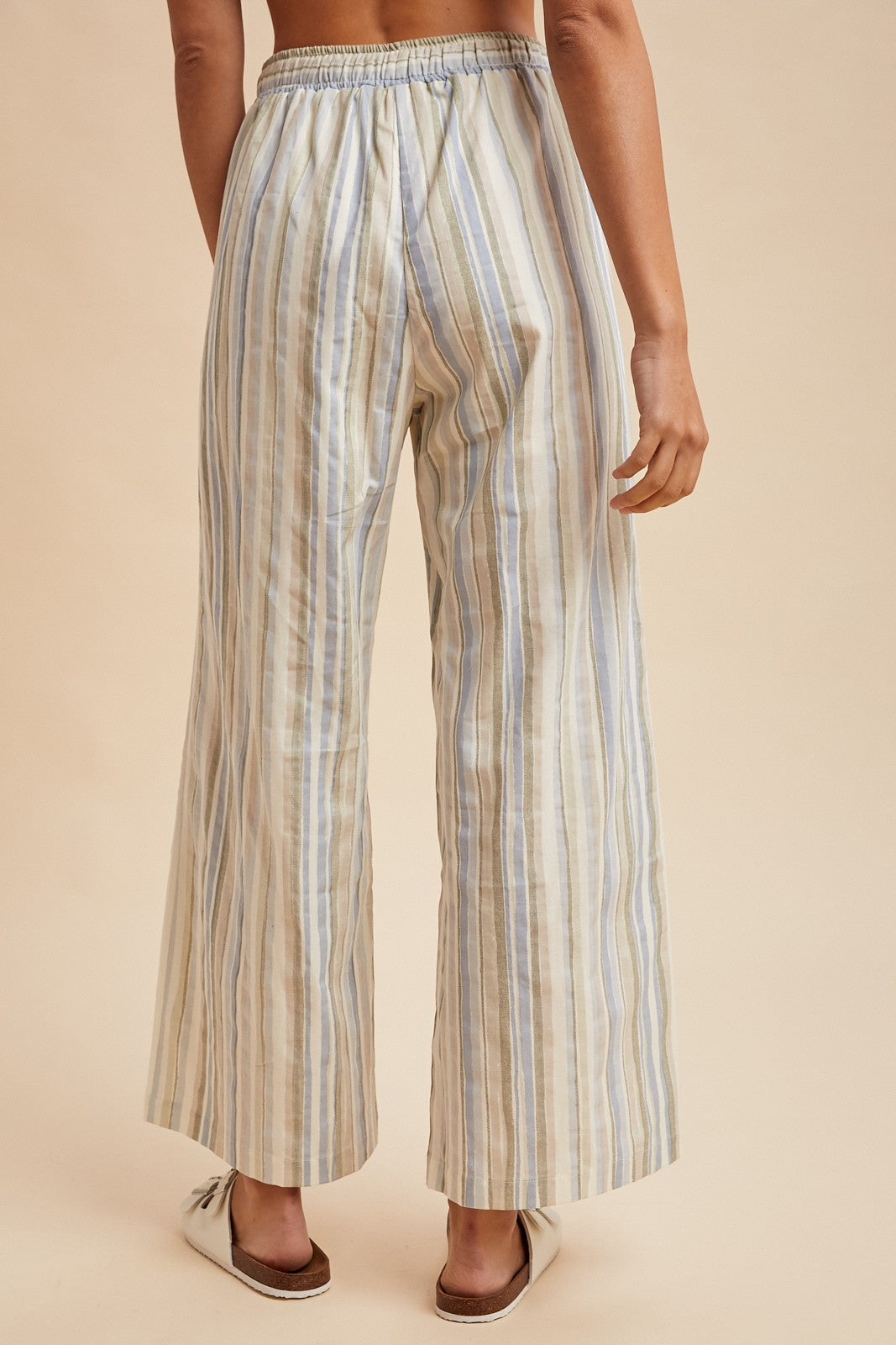 Sage Multi Stripe Wide Leg Pants