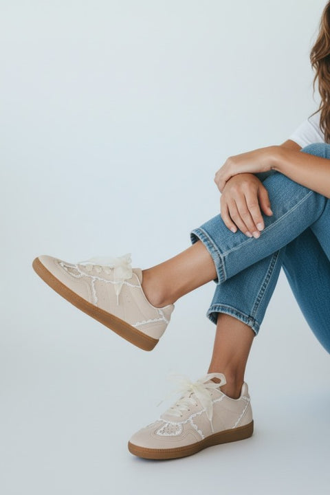 Beige Lace Sneaker Trend Clothing Beige Lace Sneaker Trend Clothing