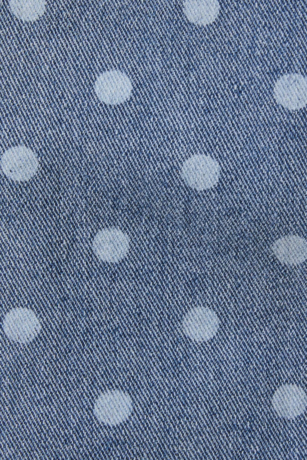 Polka Dot Denim Shorts