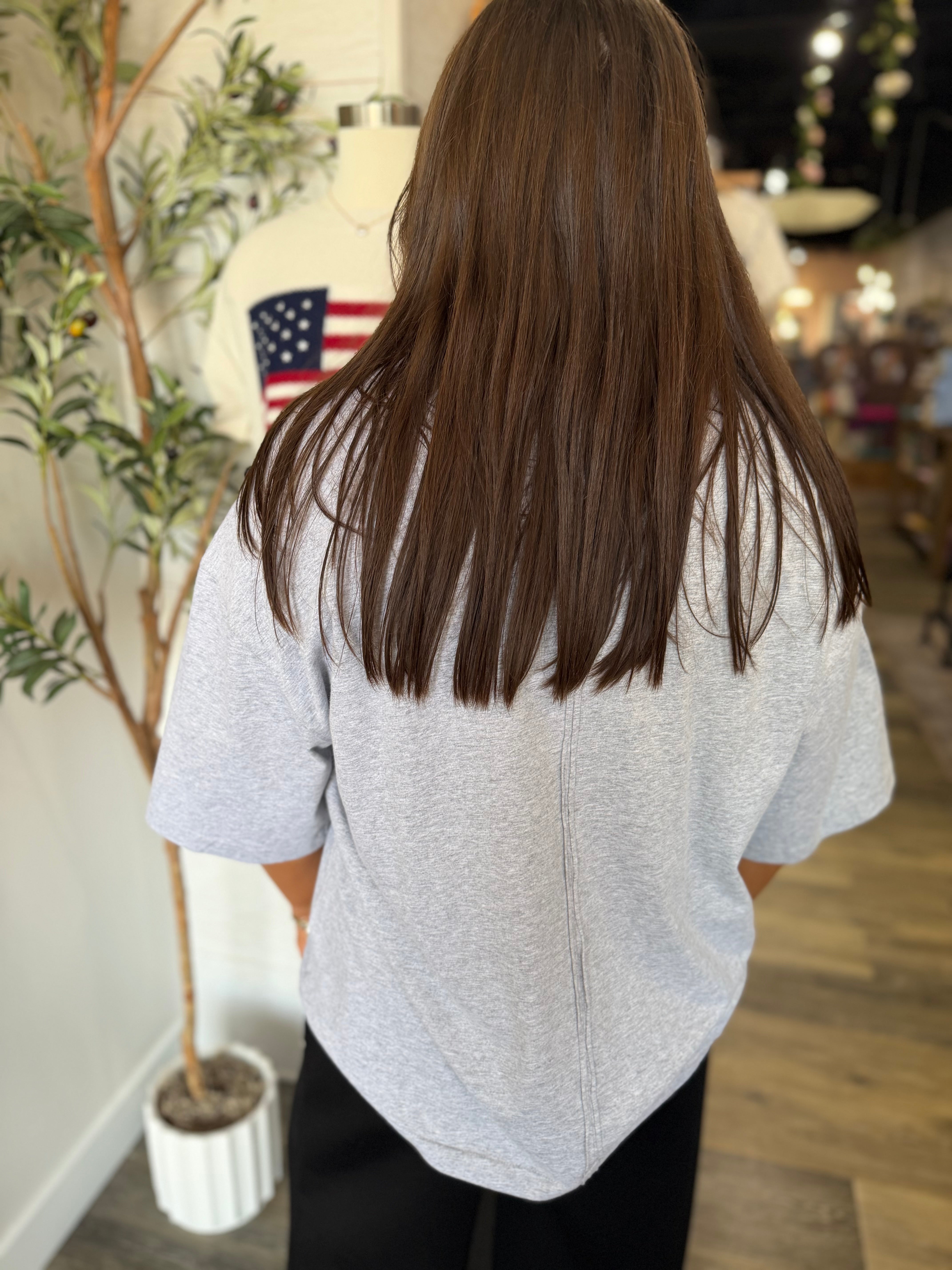 Gray Oversized Everyday Cotton Tee