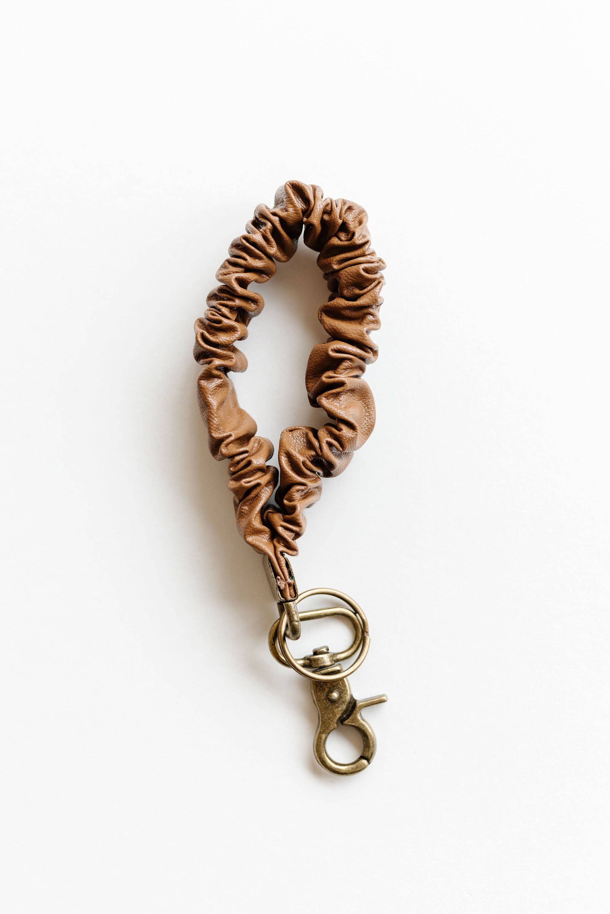 Brown Leather Keychain