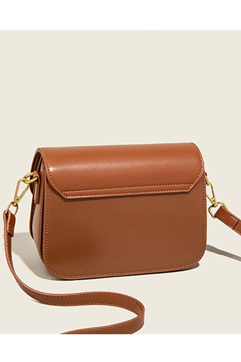 Brown Square Shoulder Bag