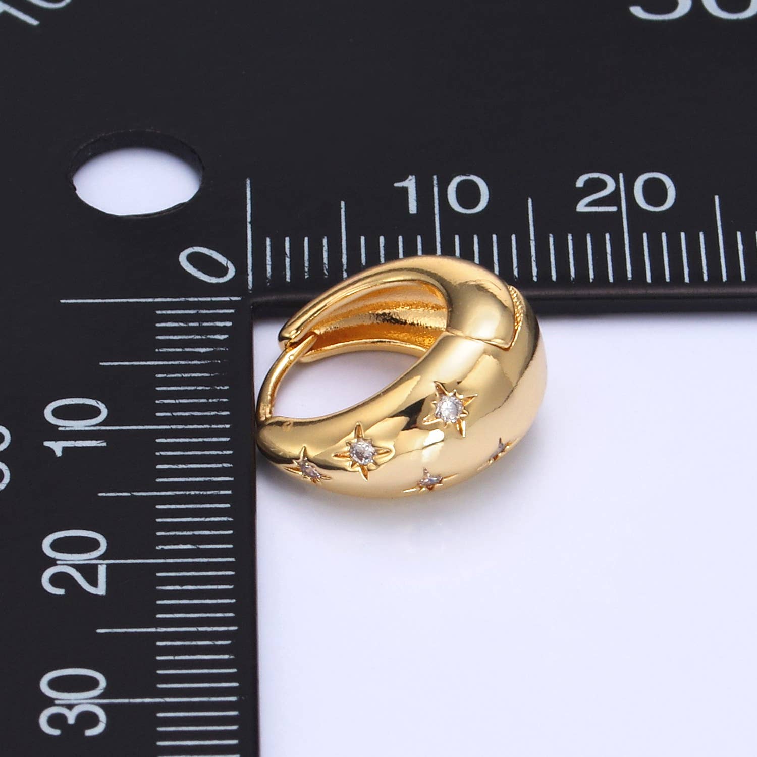 Minimalist Dome Gold Hoop