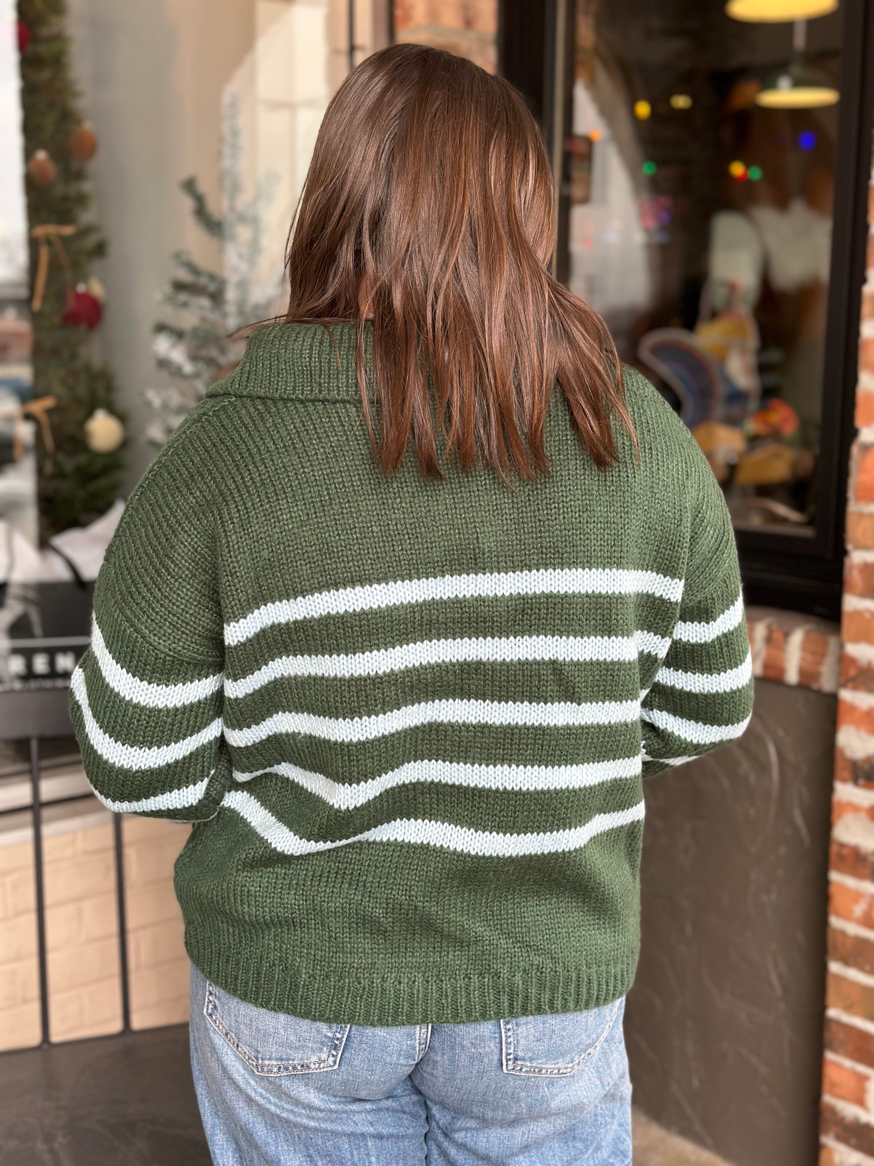 Forest Stripe Knit Sweater - FINAL SALE