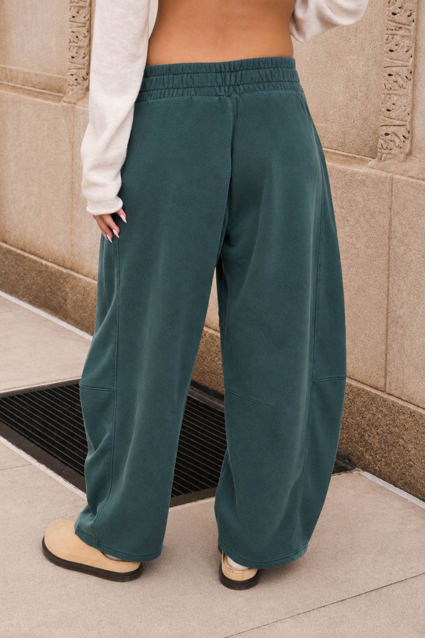 Green Barrel Leg Sweatpants