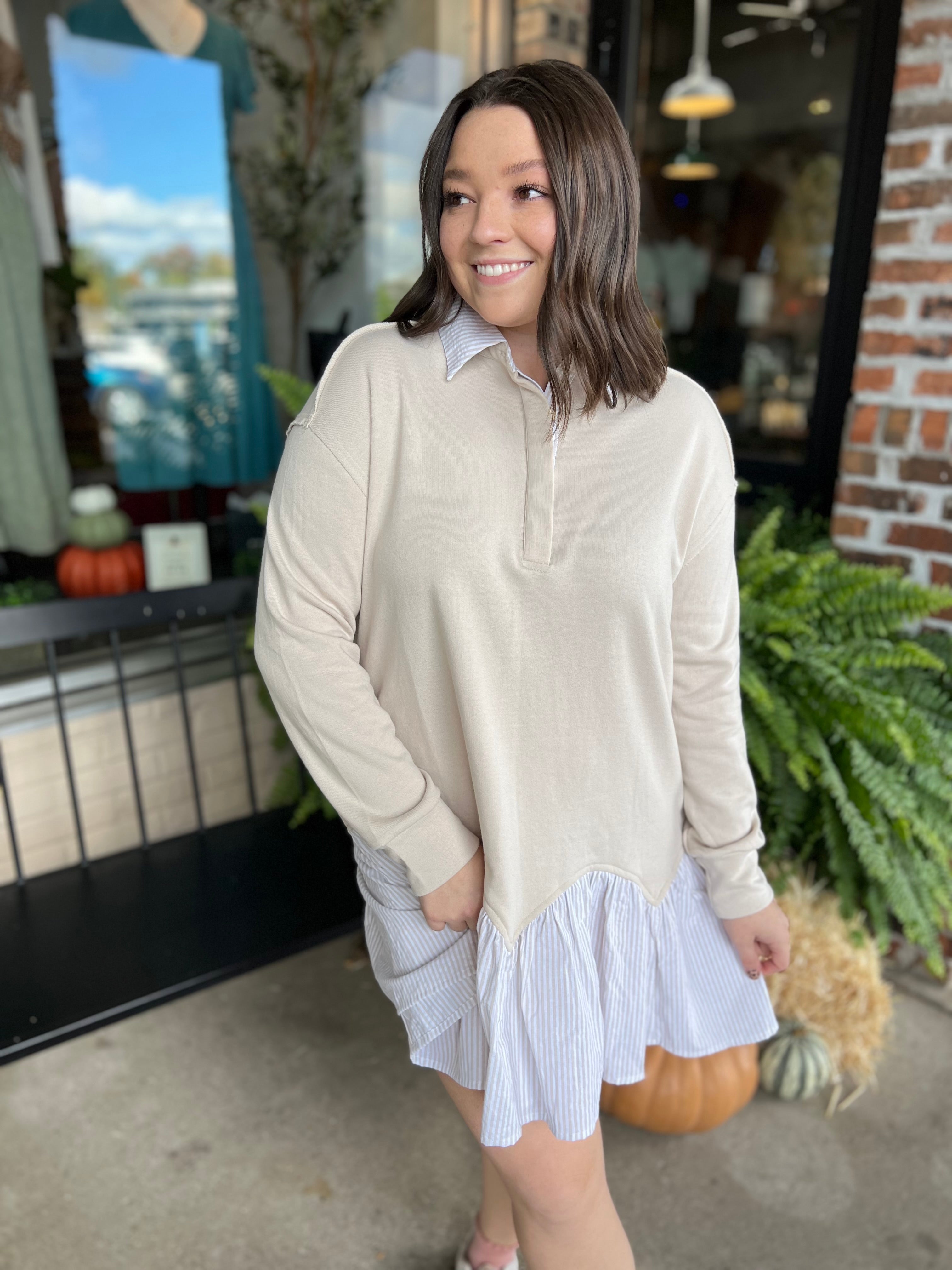 Seashell Sweatshirt Dress