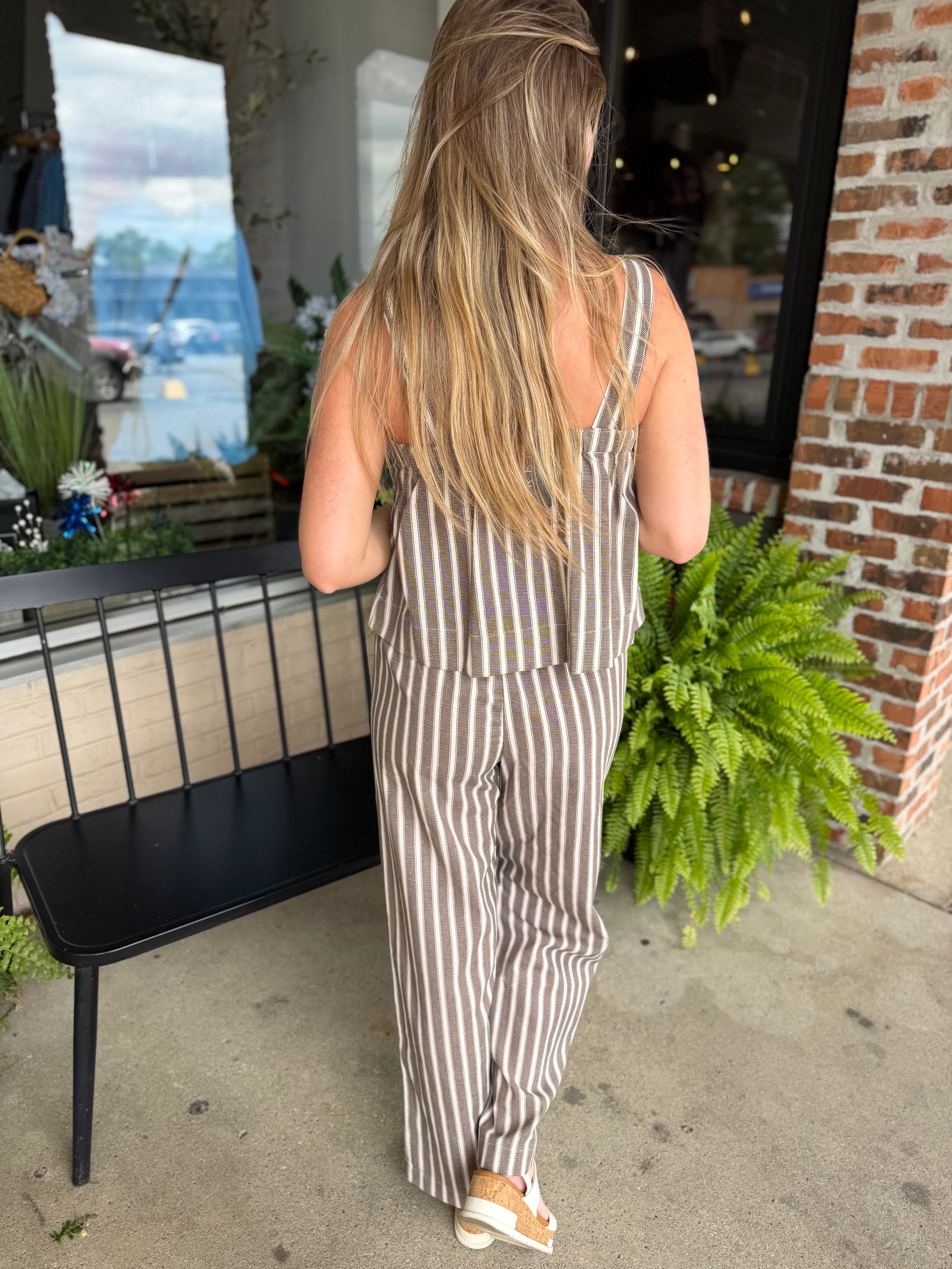 Brown Stripe Pants