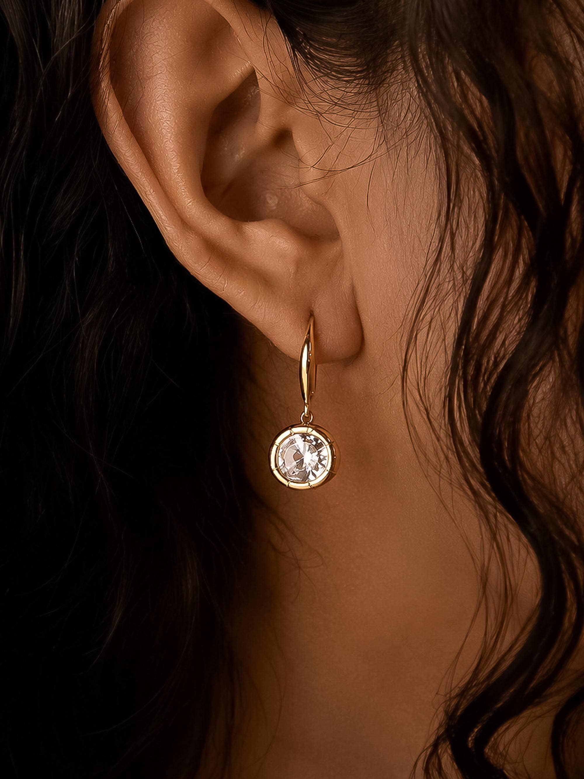 Rebekah Gold Non-Tarnish Oval Earrings