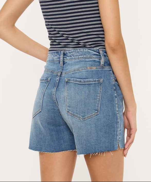 Medium Wash High Rise Shorts