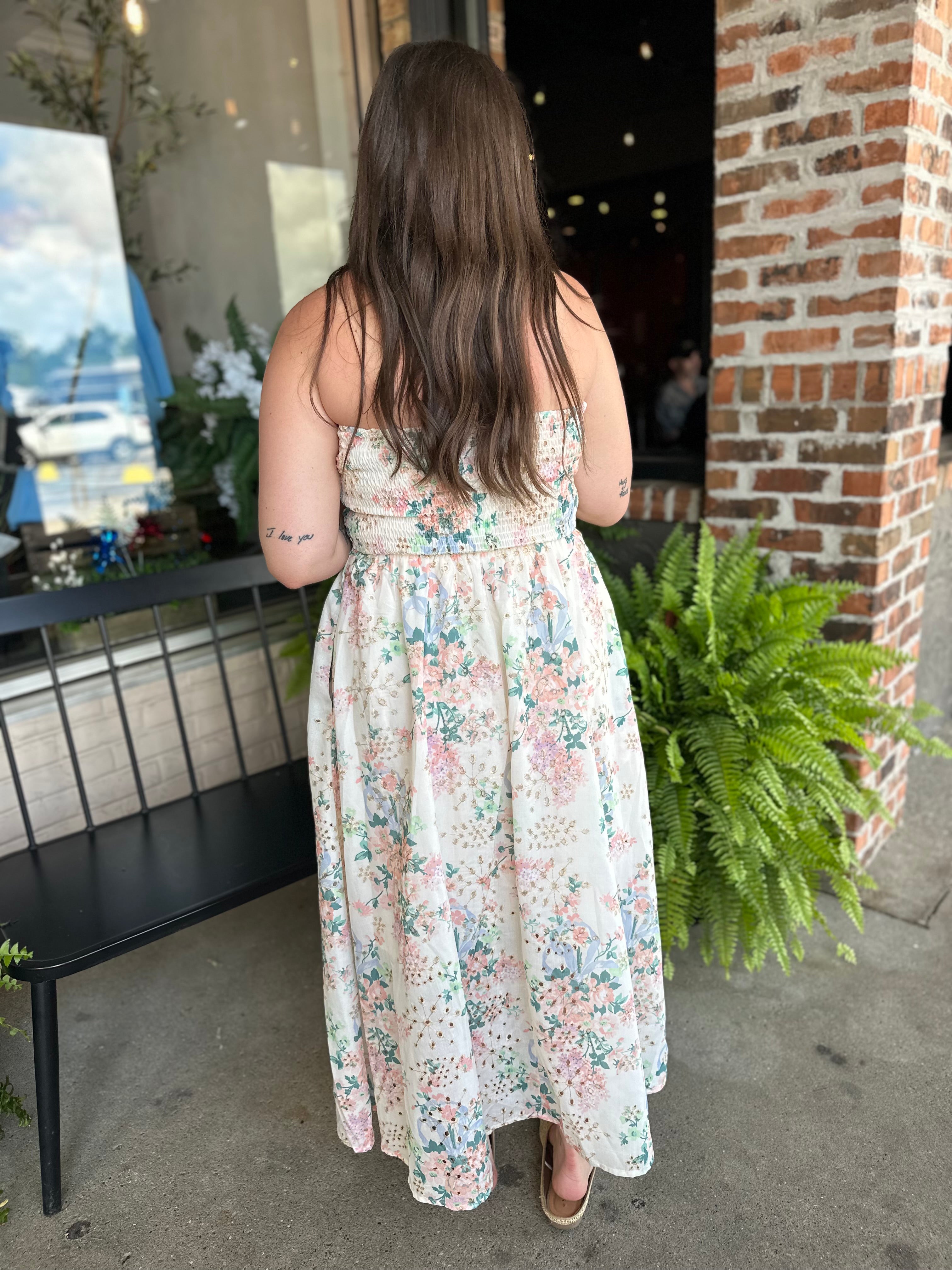Meadow Ruched Midi Dress