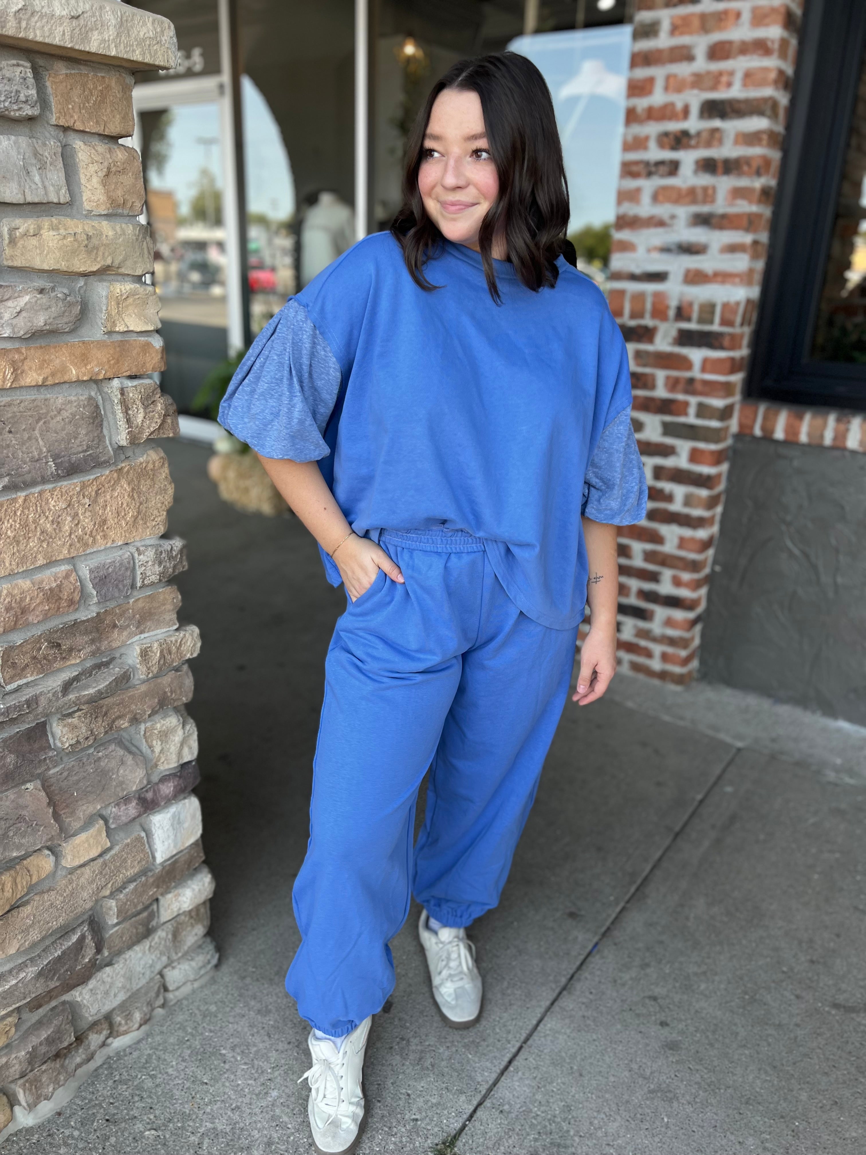 Blue Relaxed Sweatpants