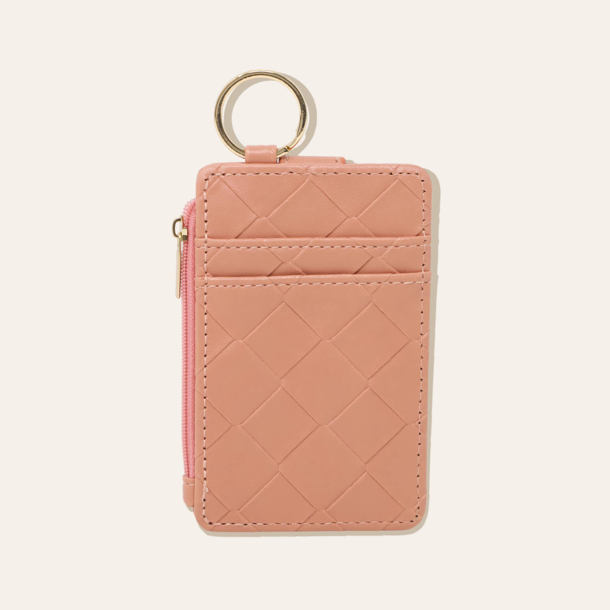 Keychain Wallet - Woven Rose