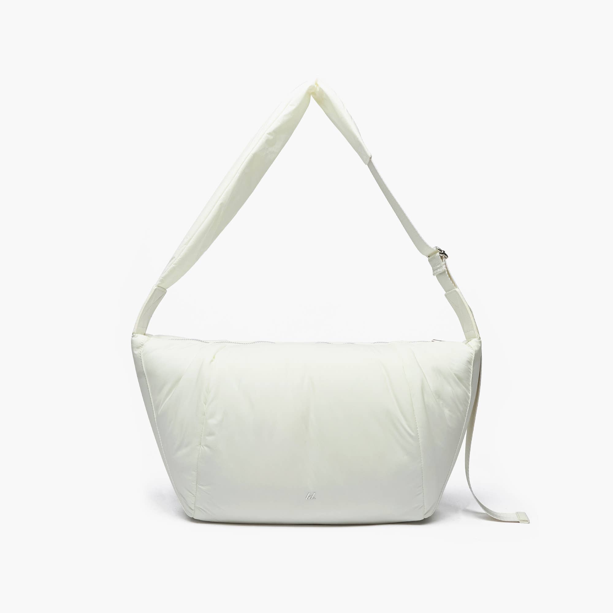 White Puffer Sling Crossbody Bag