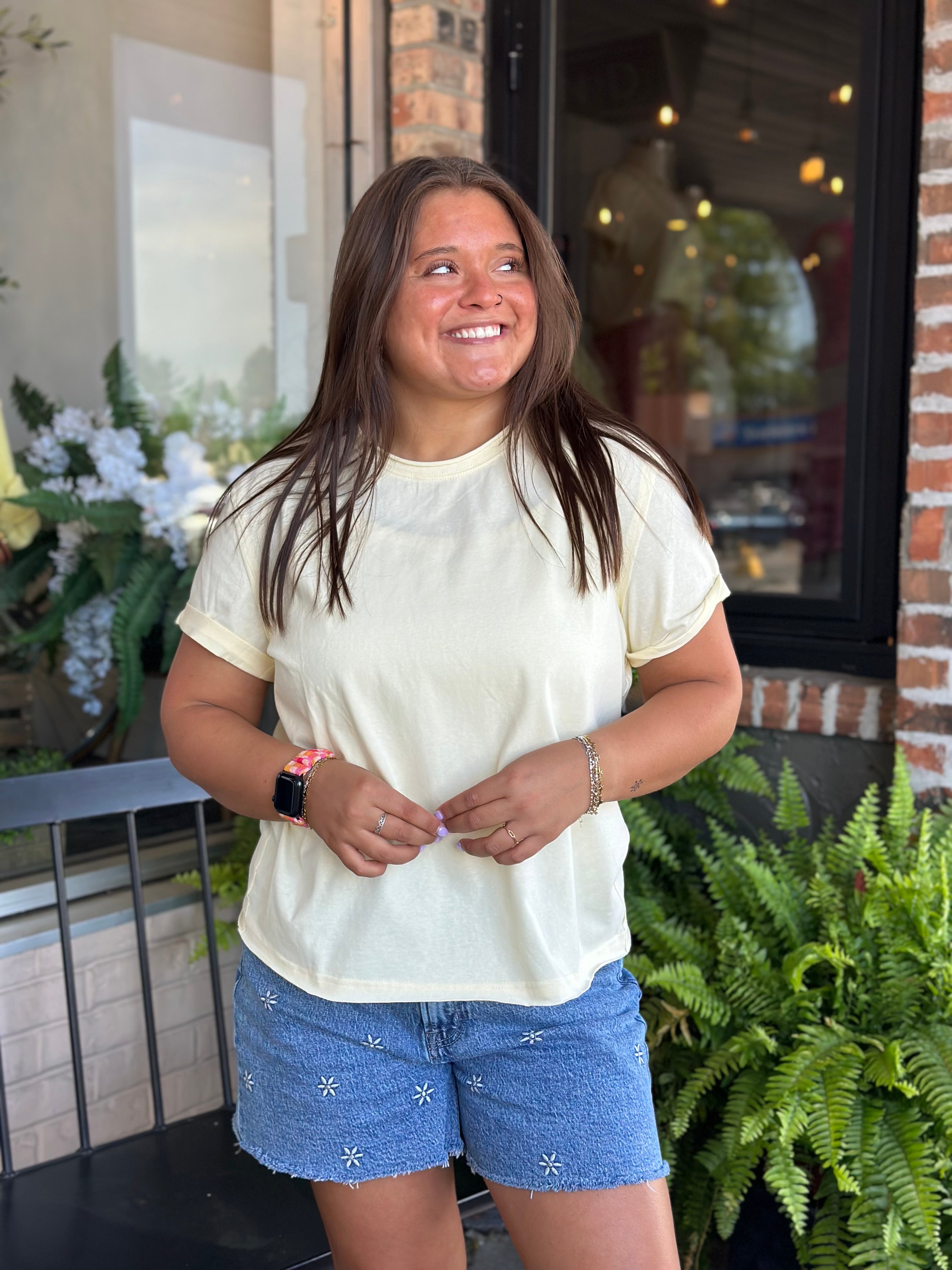 Yellow Short Sleeve Baby Tee