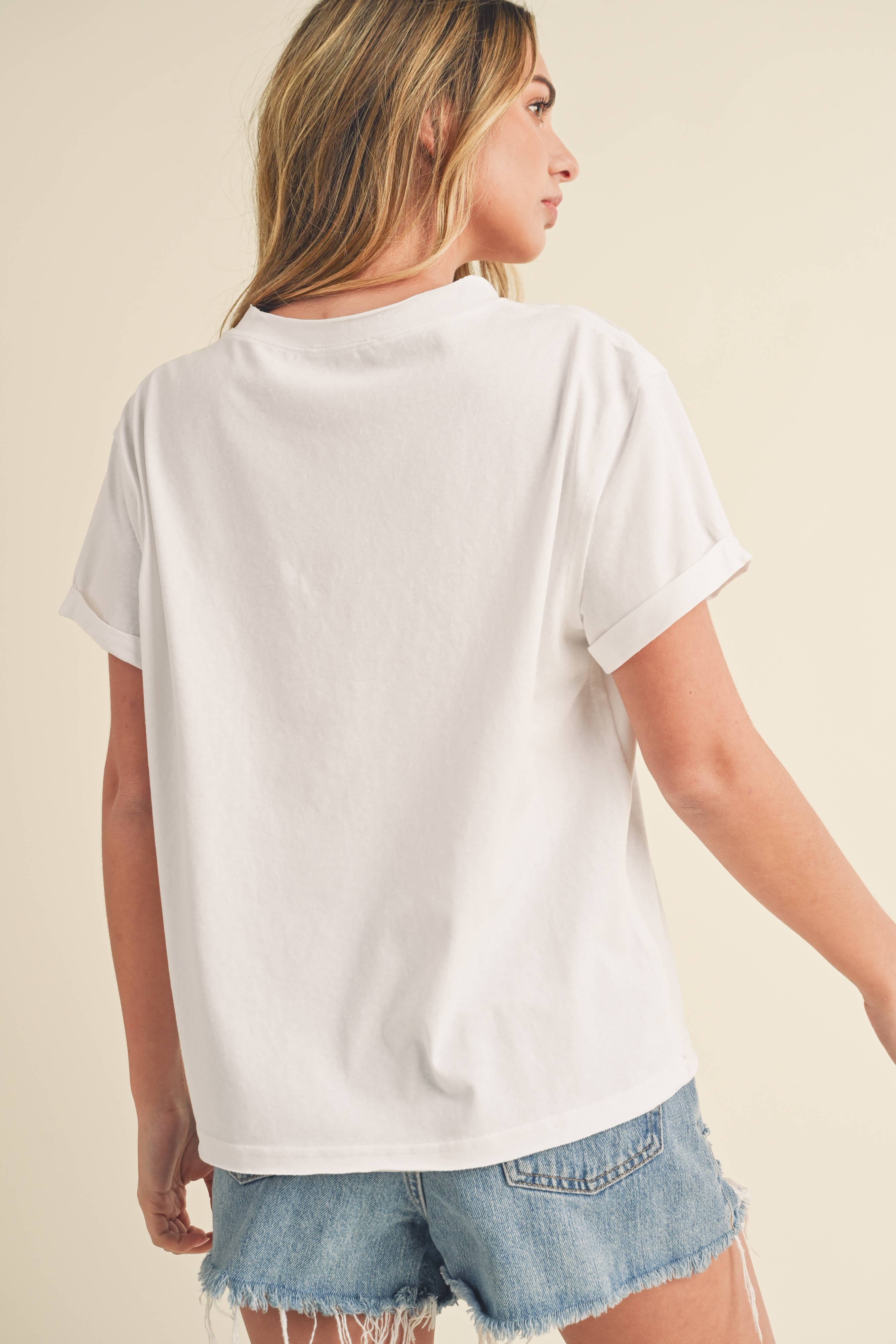 White Short Sleeve Baby Tee