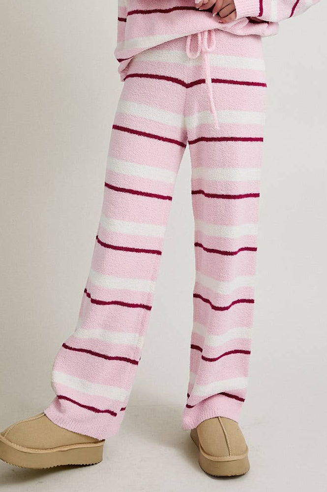 Pink Stripe Sweater Pants - FINAL SALE