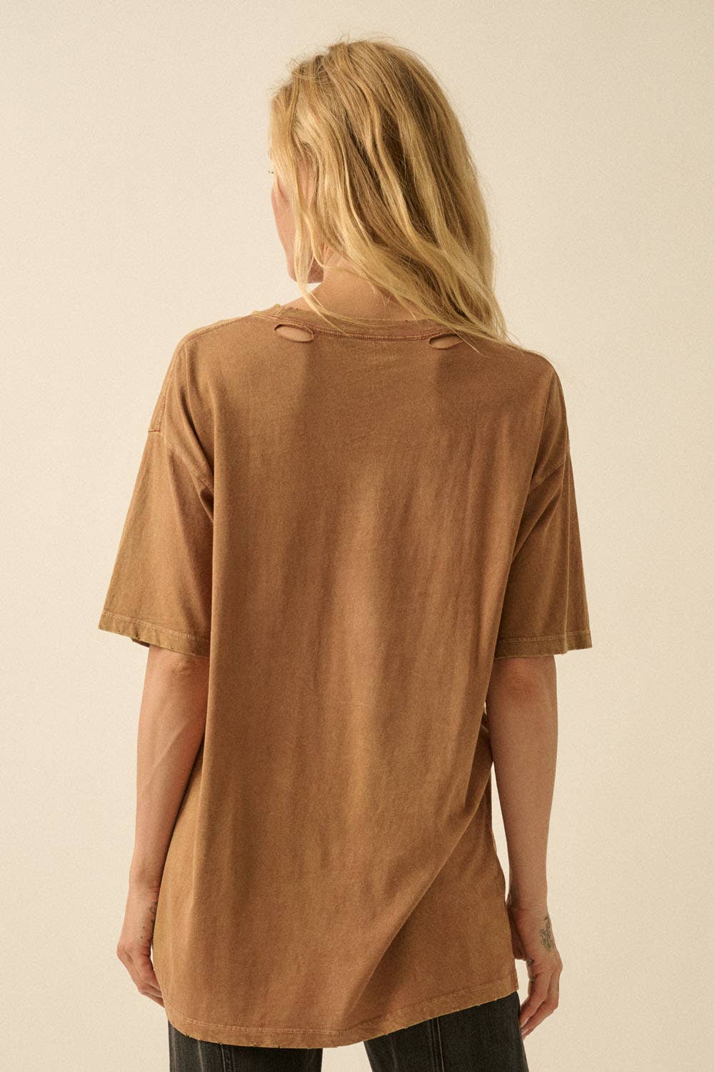 Horses and Flowers Oversize Graphic Tee