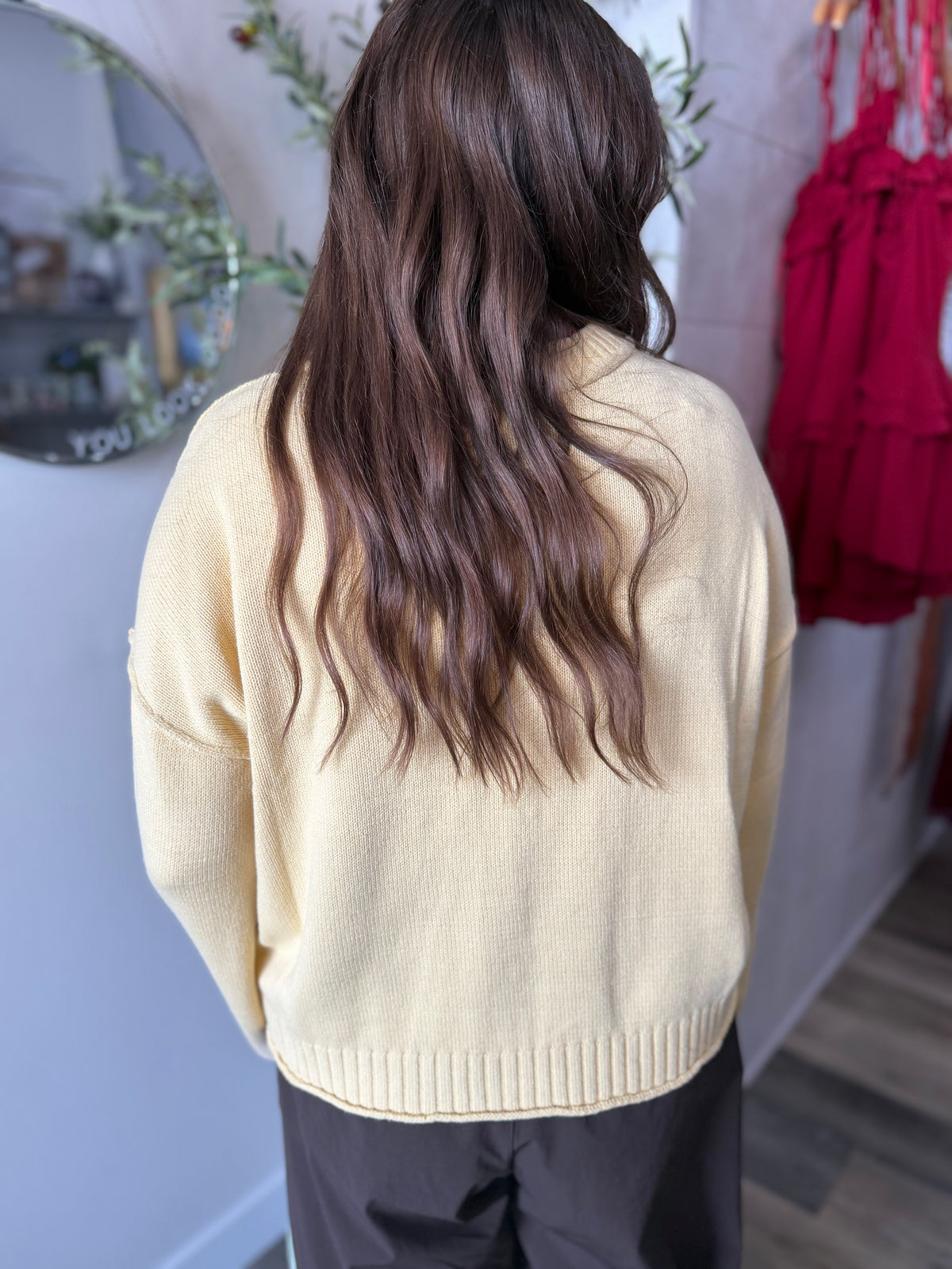 Yellow Raw Edge Cardi