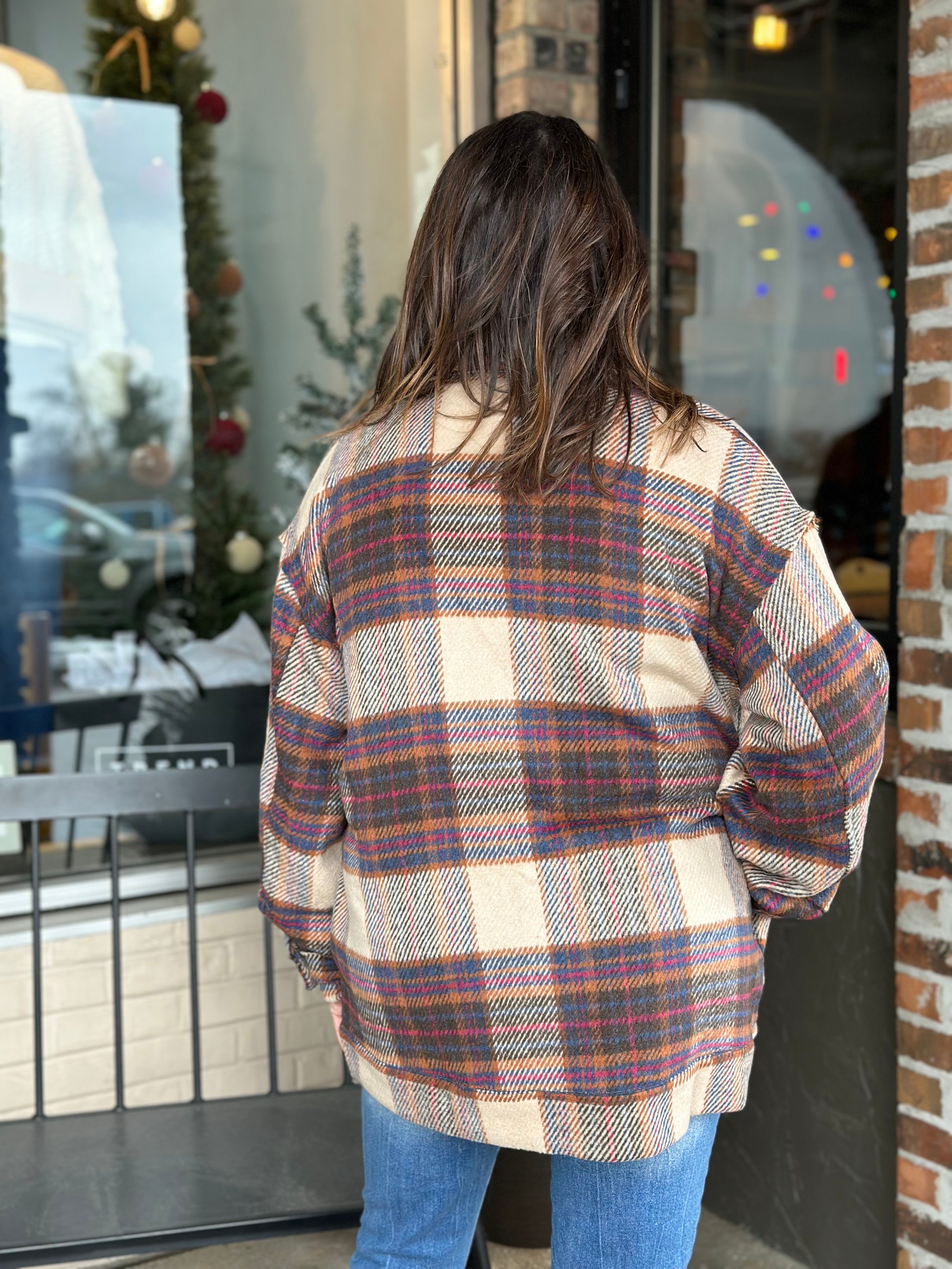 Cocoa Plaid Shacket - FINAL SALE