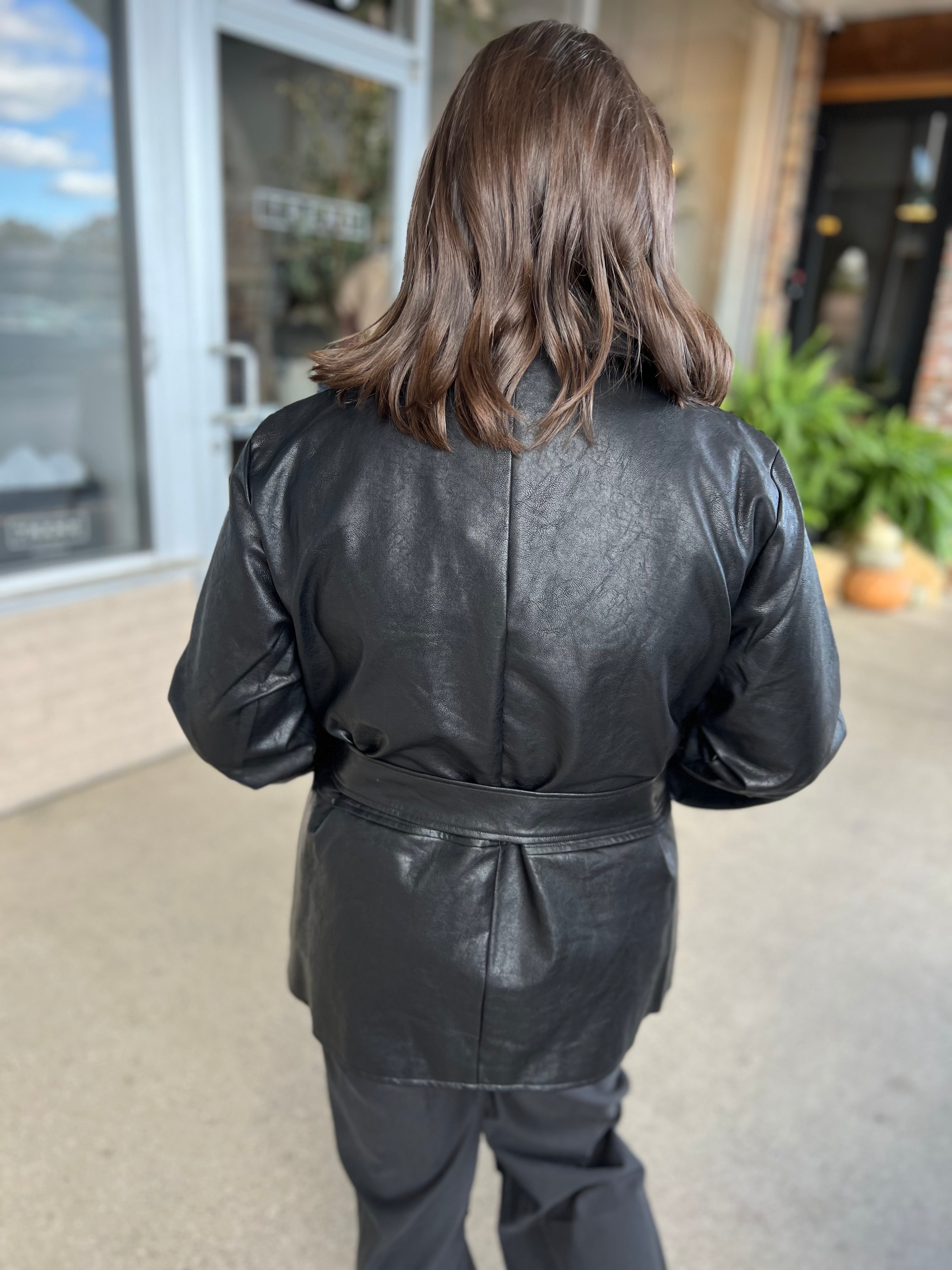 Black Leather Blazer