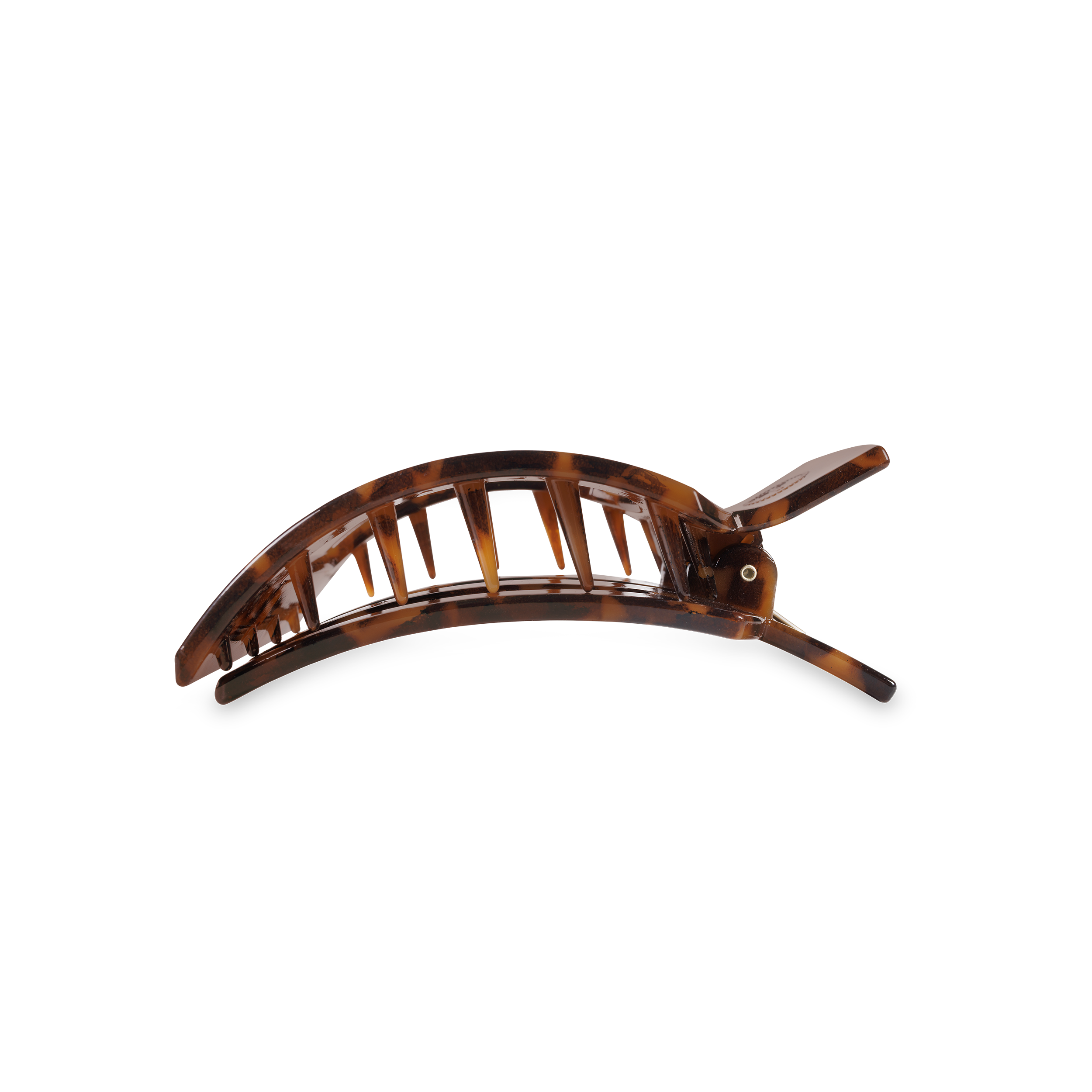 Square Flat Hair Clip | Med. | Tortoise