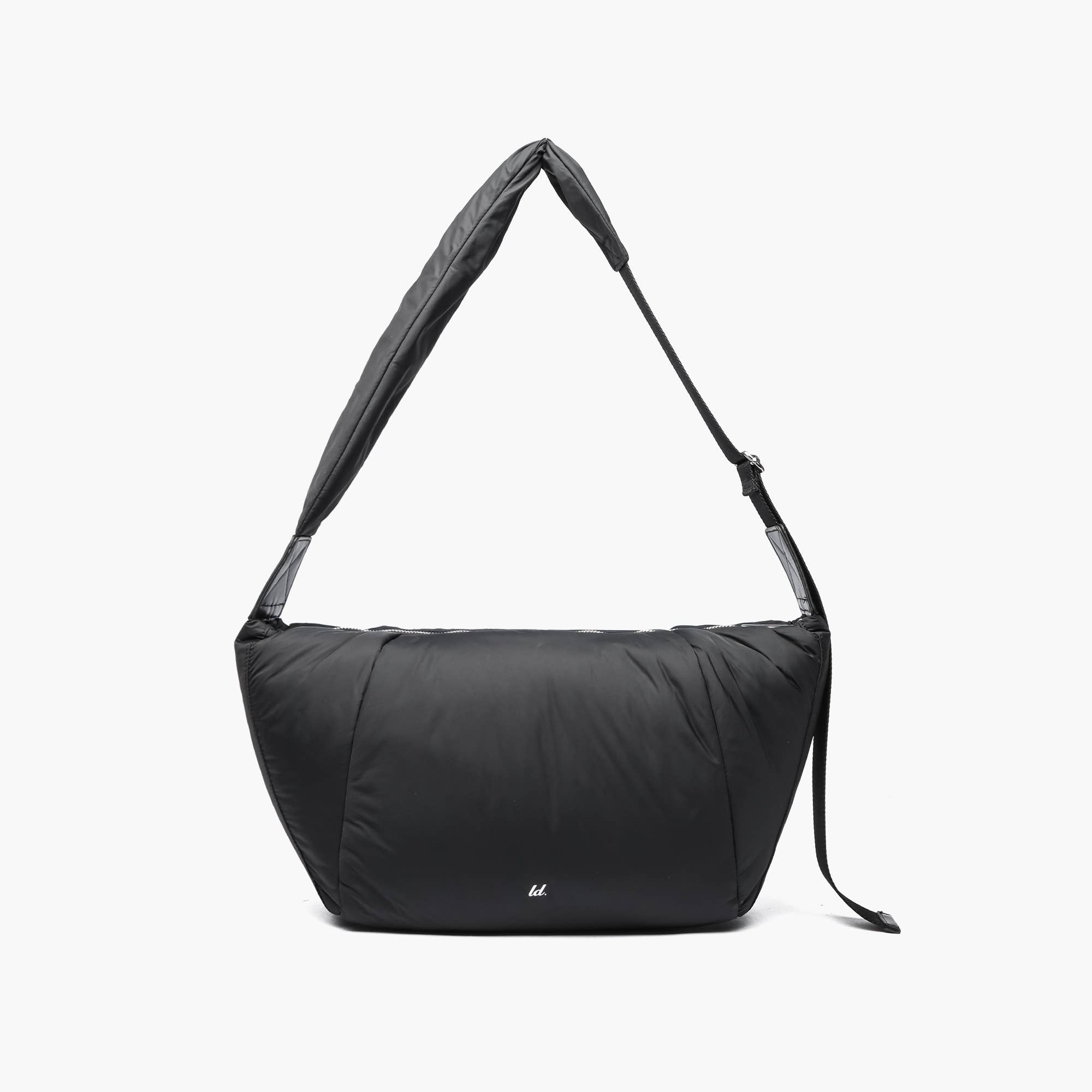Black Puffer Sling Crossbody Bag