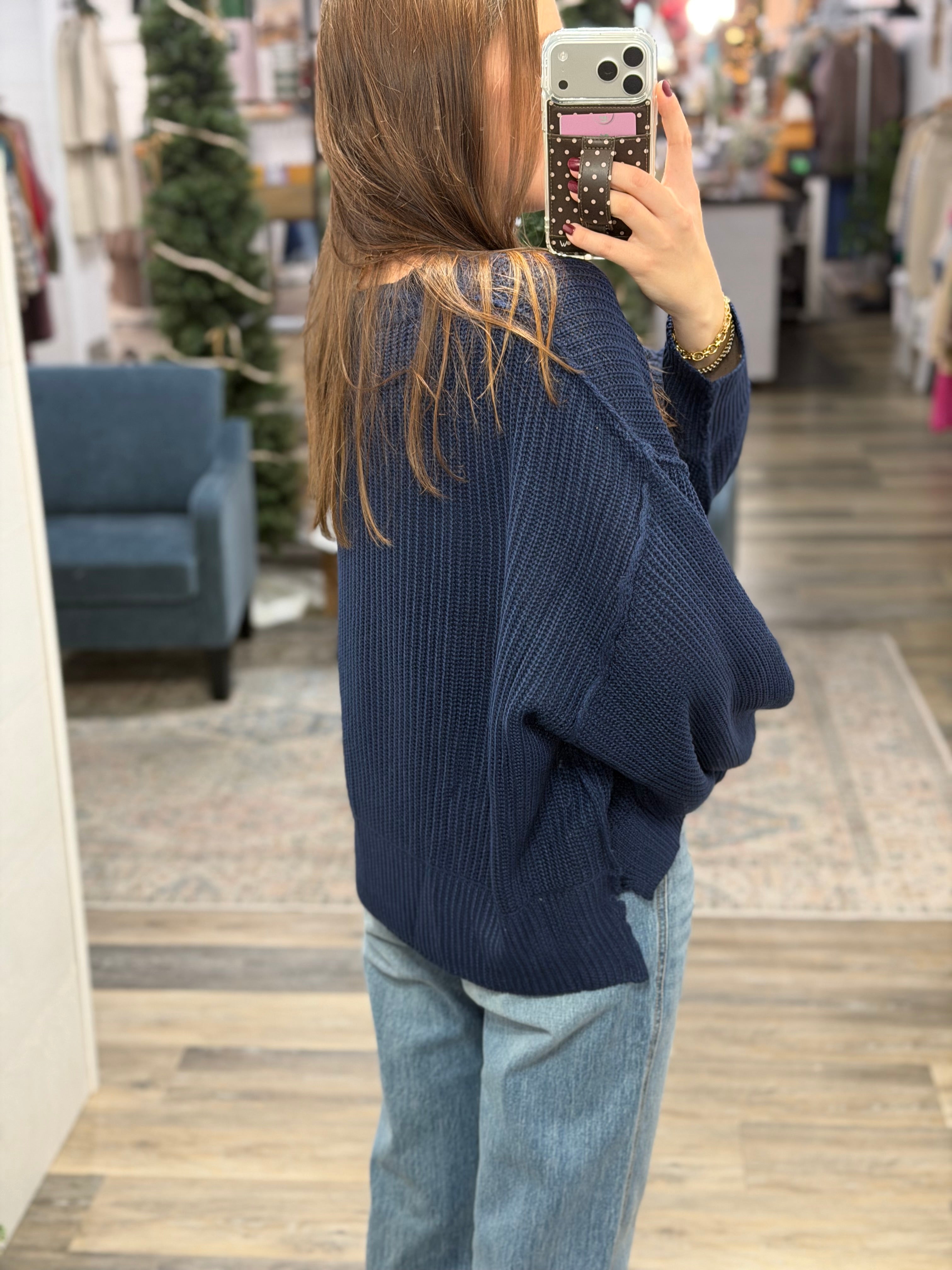 Navy Pullover Sweater - FINAL SALE