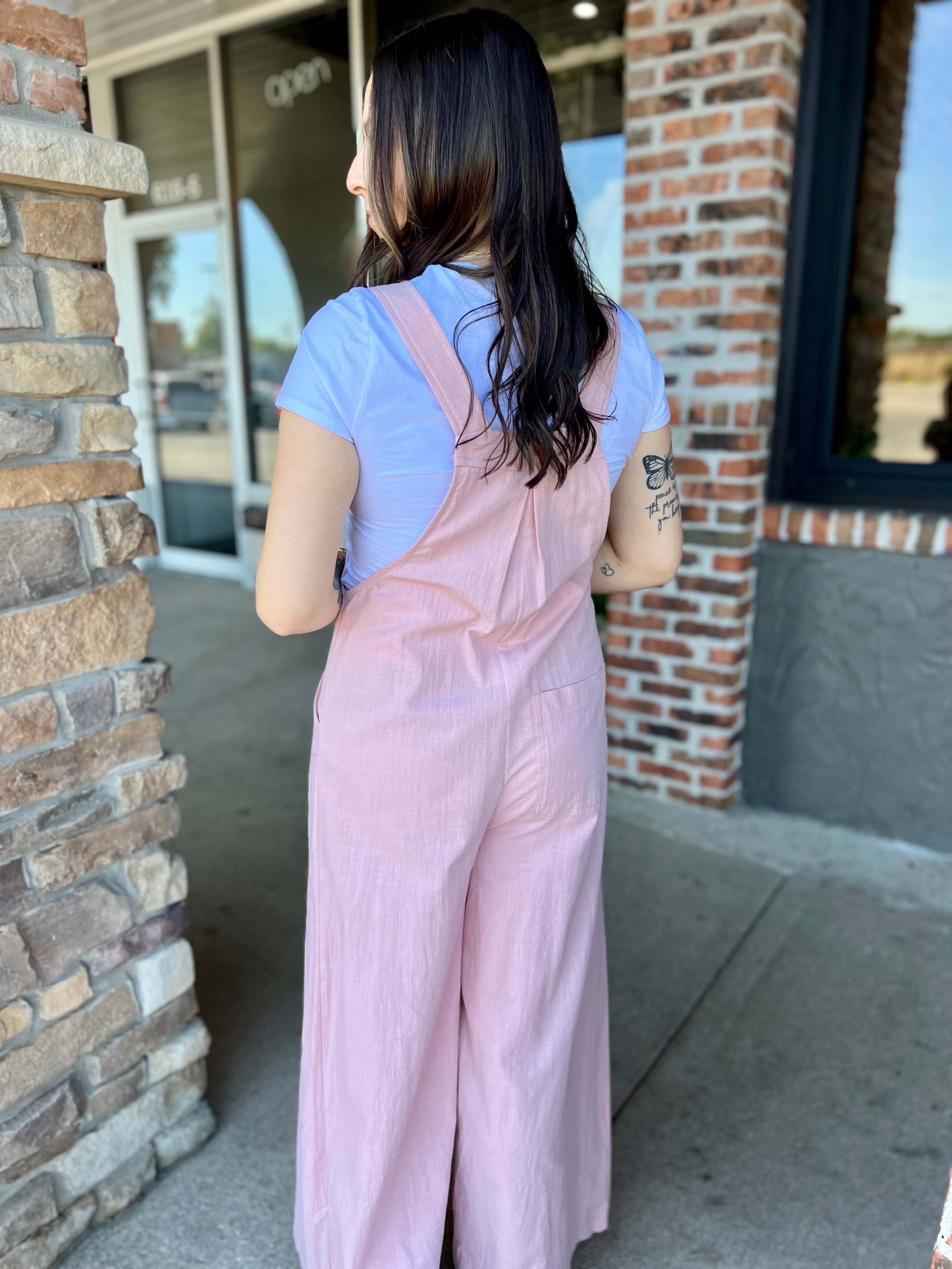Dusty Pink Overalls