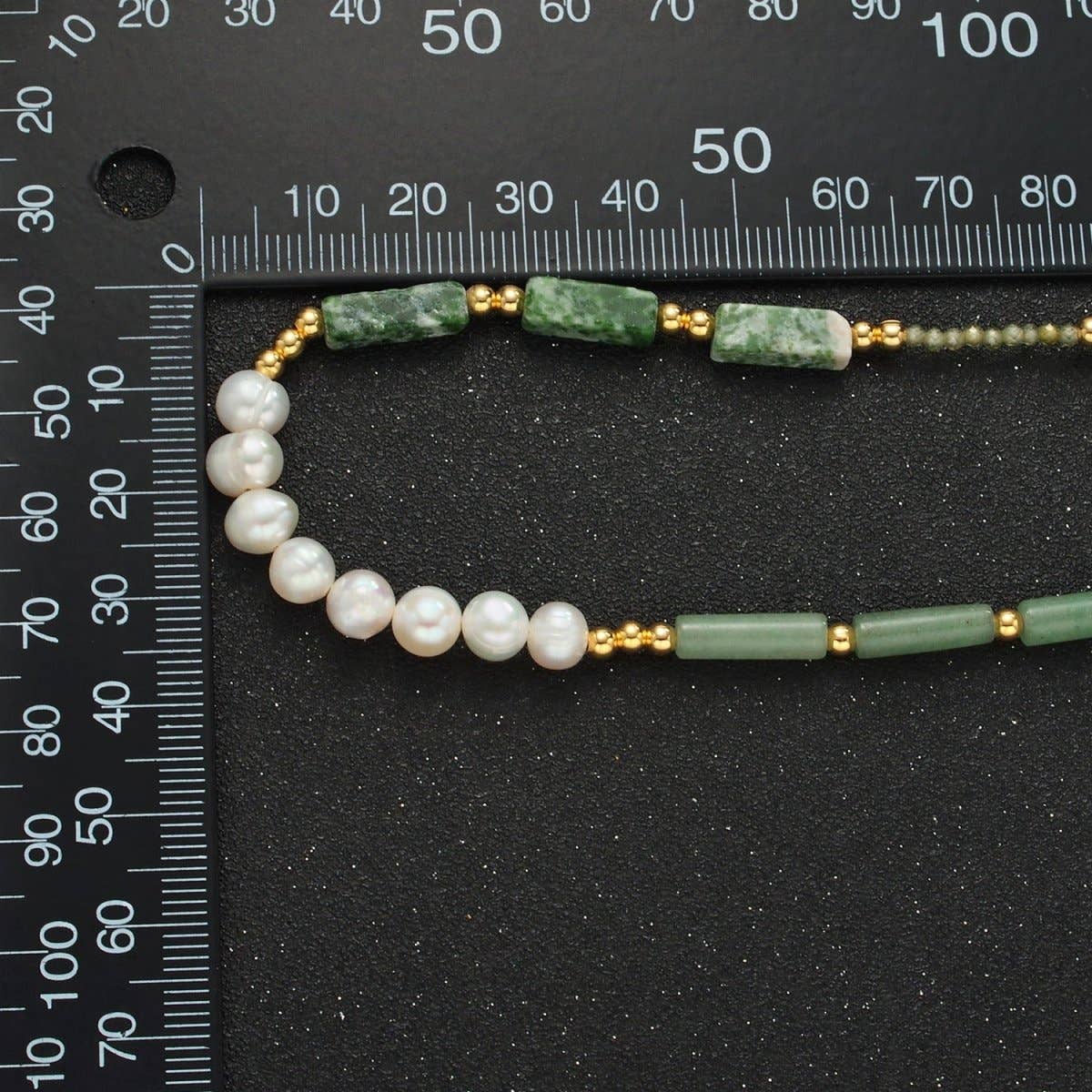 Green Jade Bead Necklace