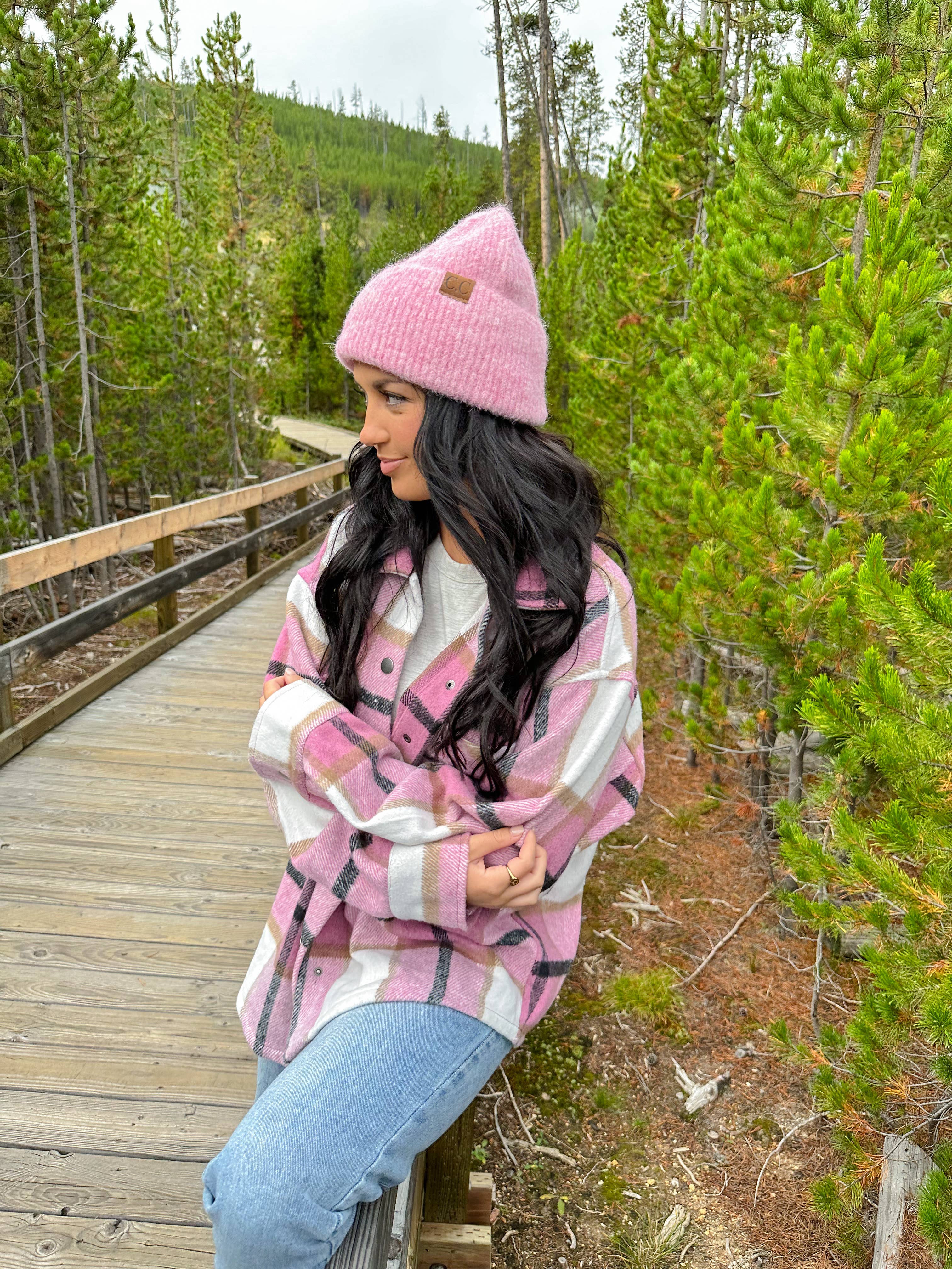 Taupe Wide Cuff Beanie