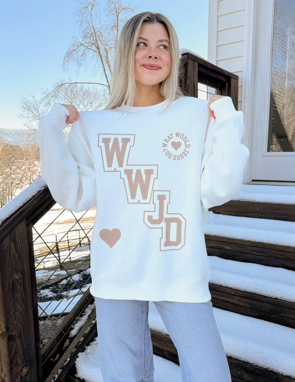 WWJD Varsity Crewneck