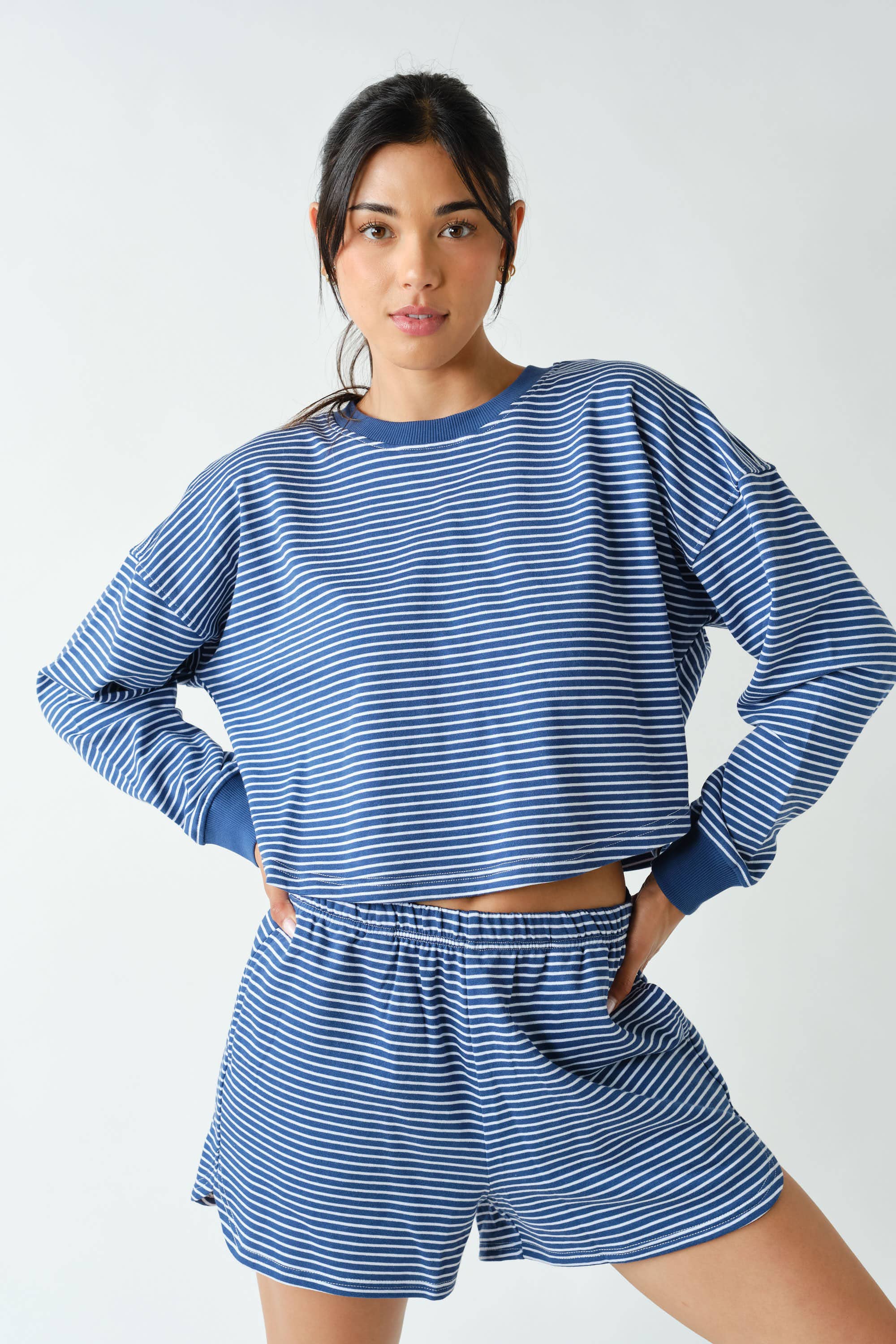Ocean Stripe Crewneck