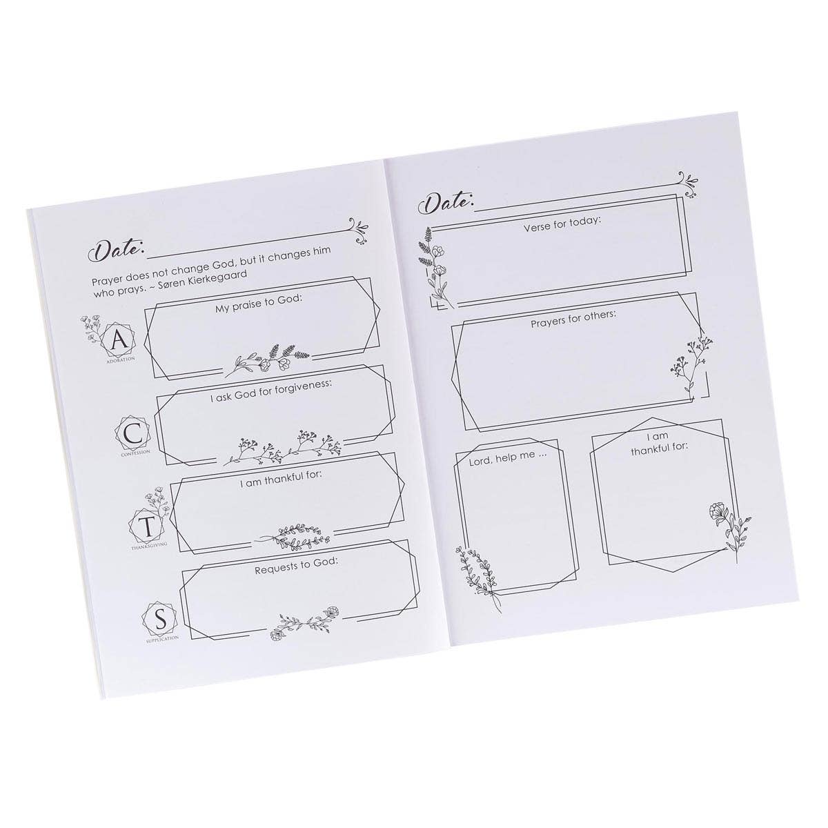 Journal Prompted Floral Prayer Journal