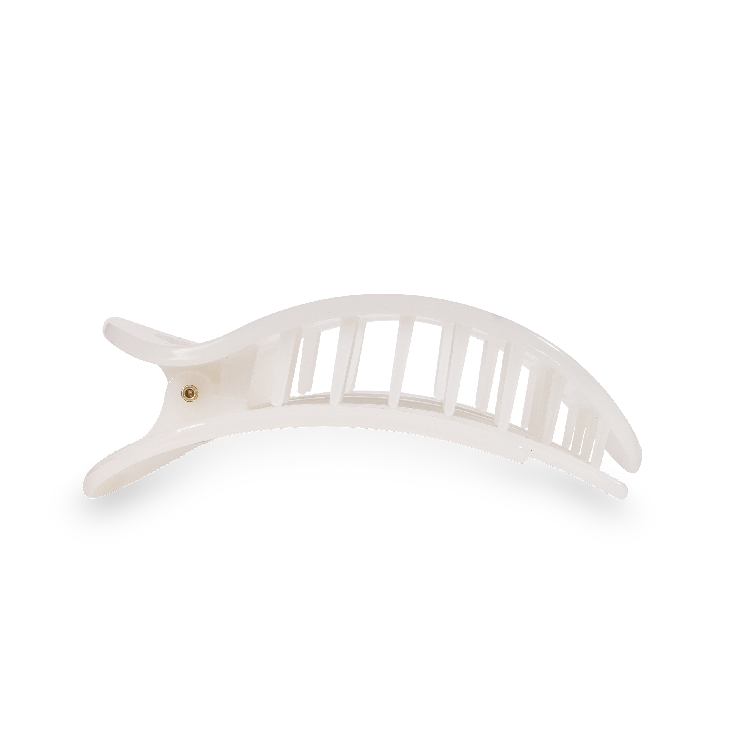 Coconut White Medium Flat Round Clip