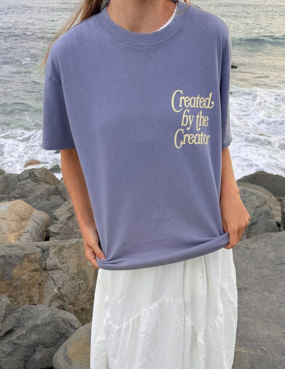 Created by the Creator Plum Tee