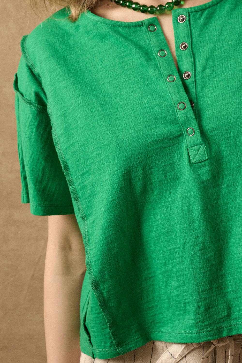 Kelly Green Mineral Wash Top