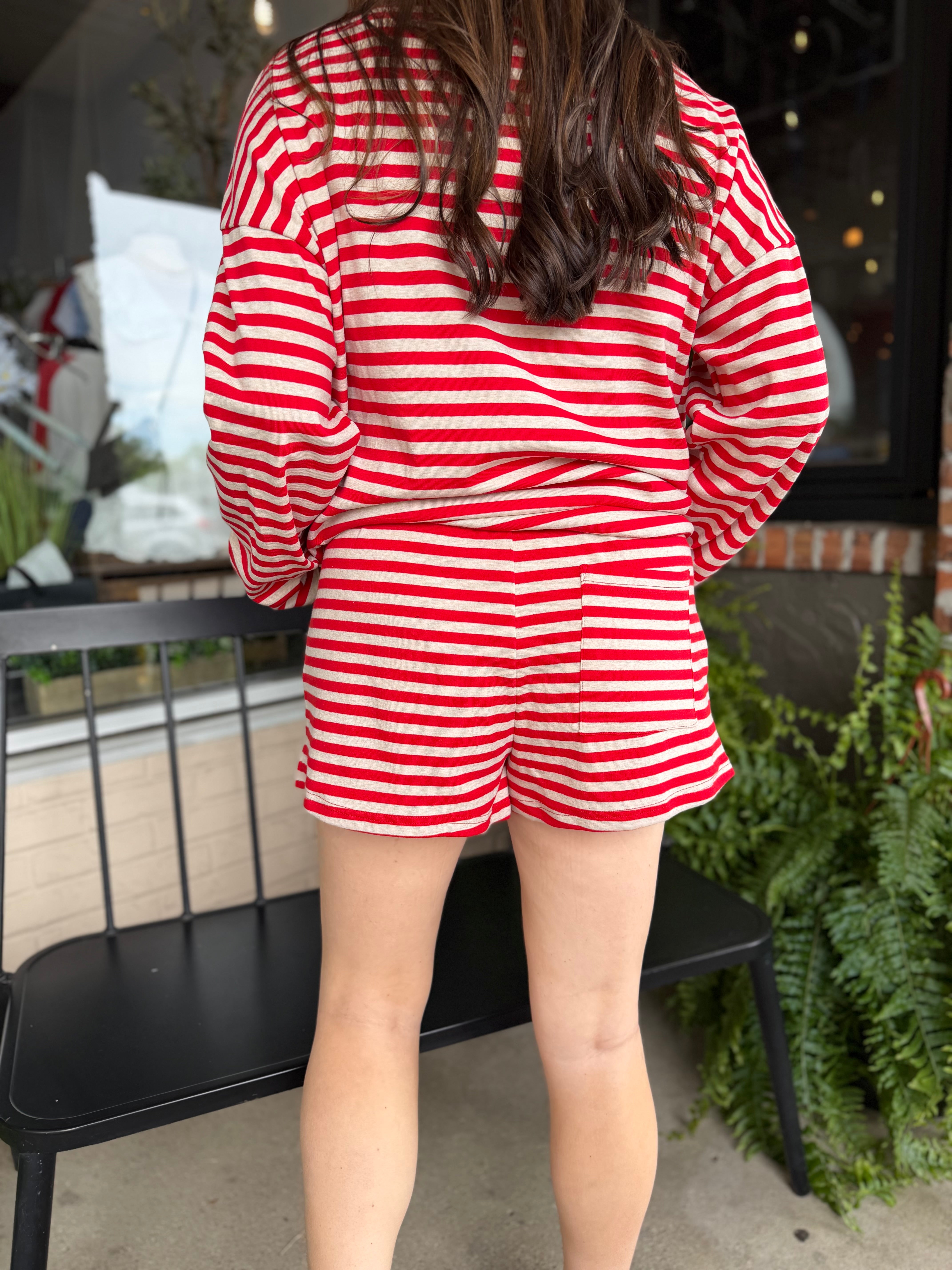 Red Stripe Shorts