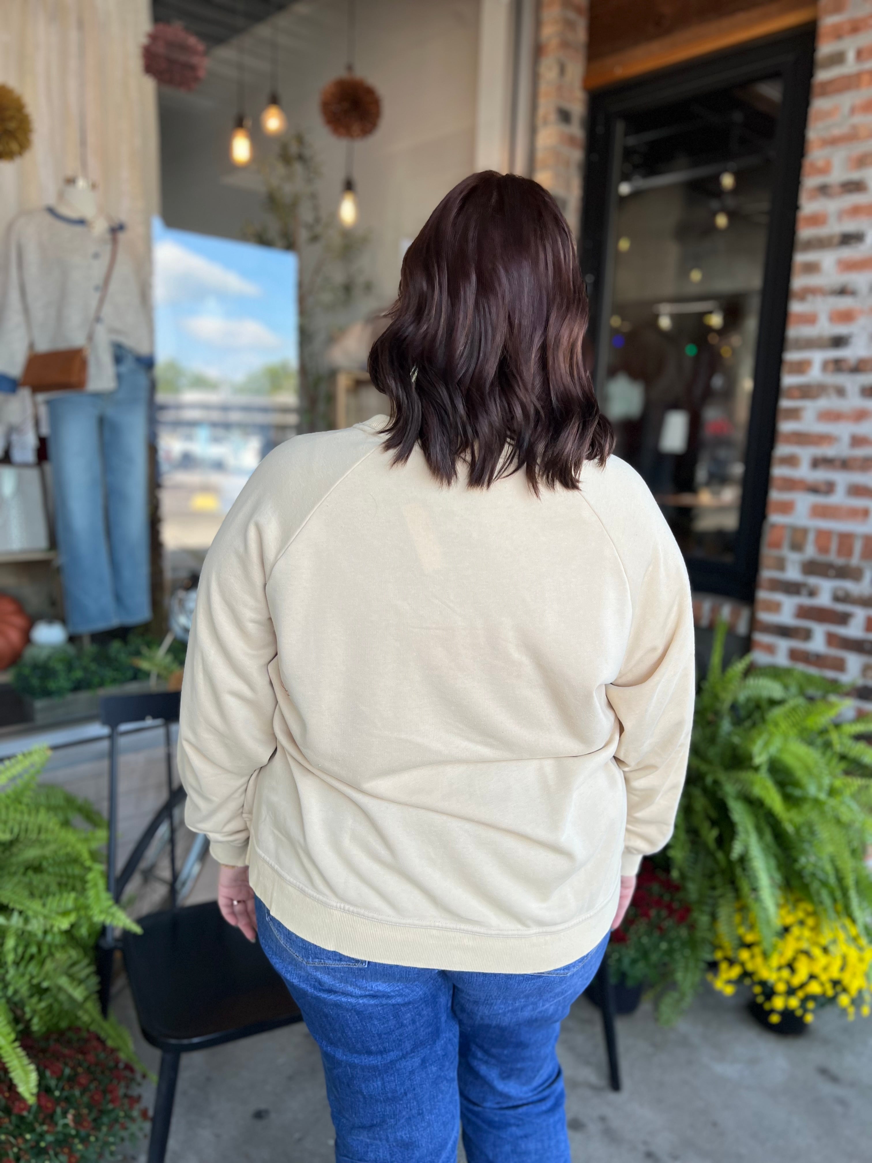 Plus Natural Lace Trim Detail Top